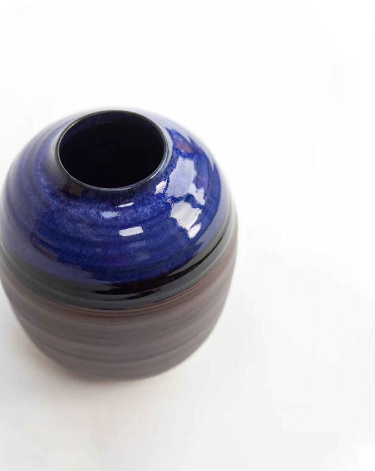 Cobal Blue Onyx Porcelain Moon Jar
