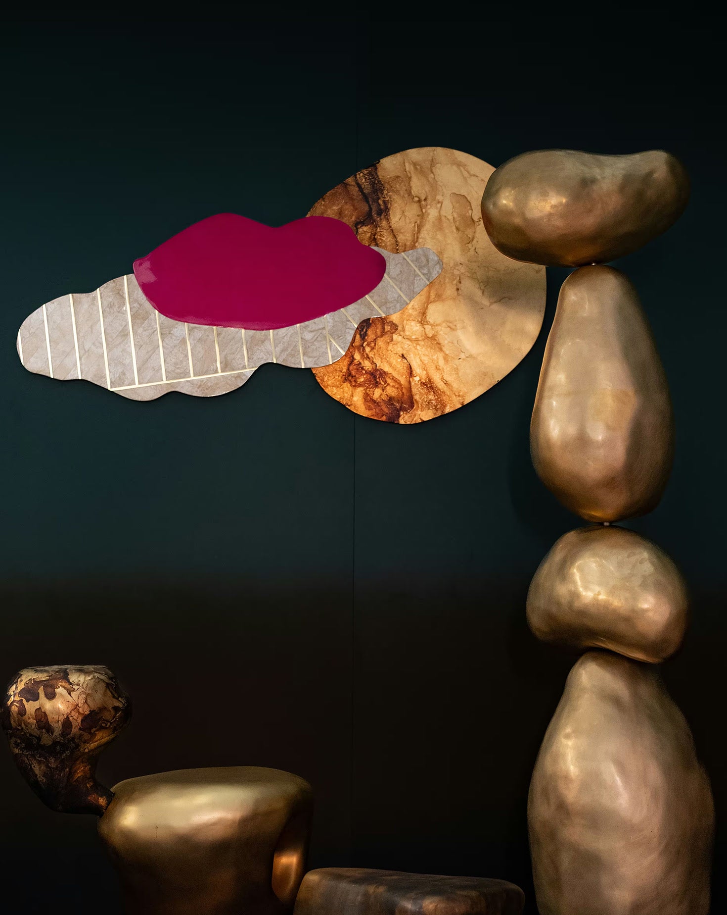 Cosmic 3 Brass Wall Accent