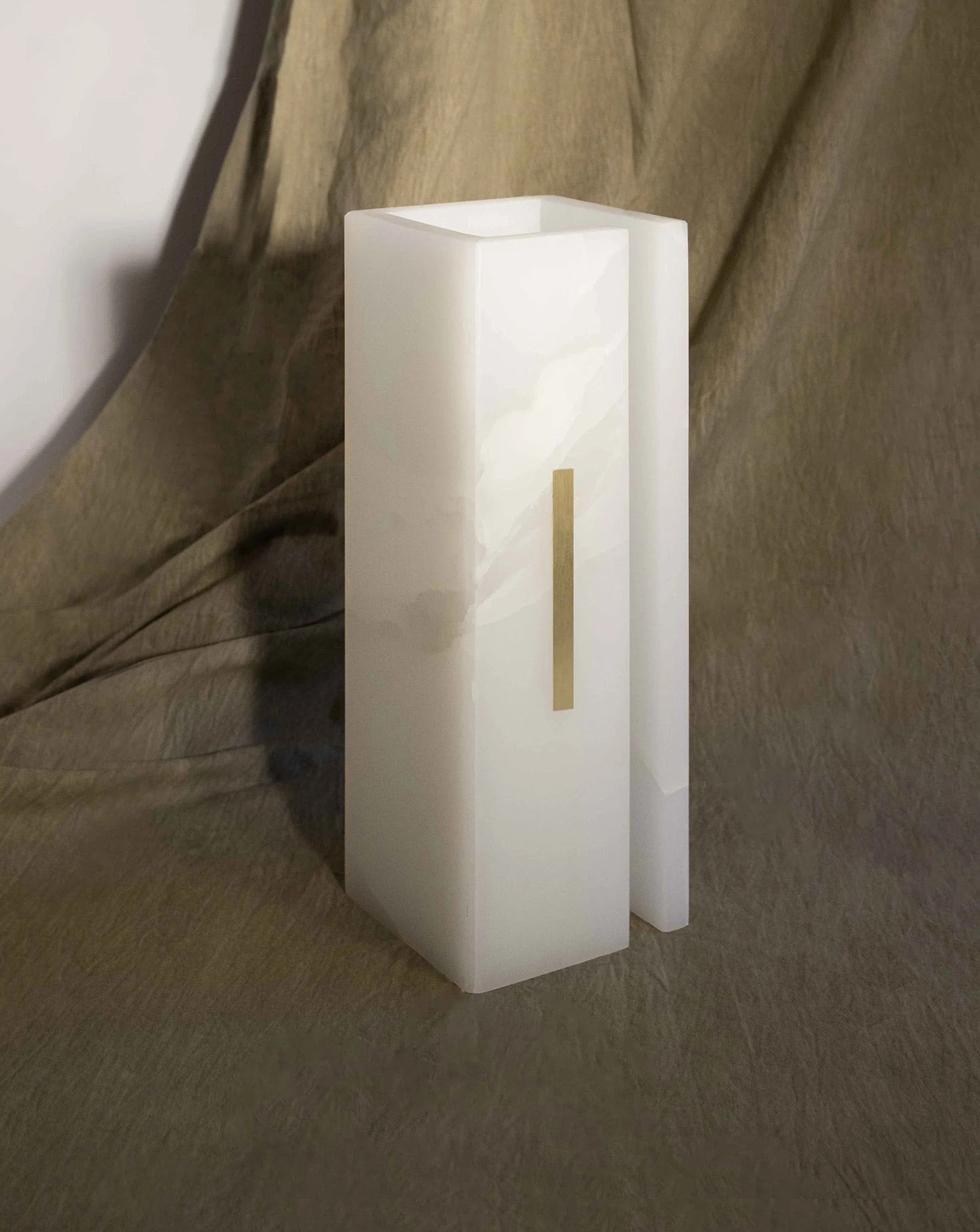 03-C White Onyx Marble Table Lamp