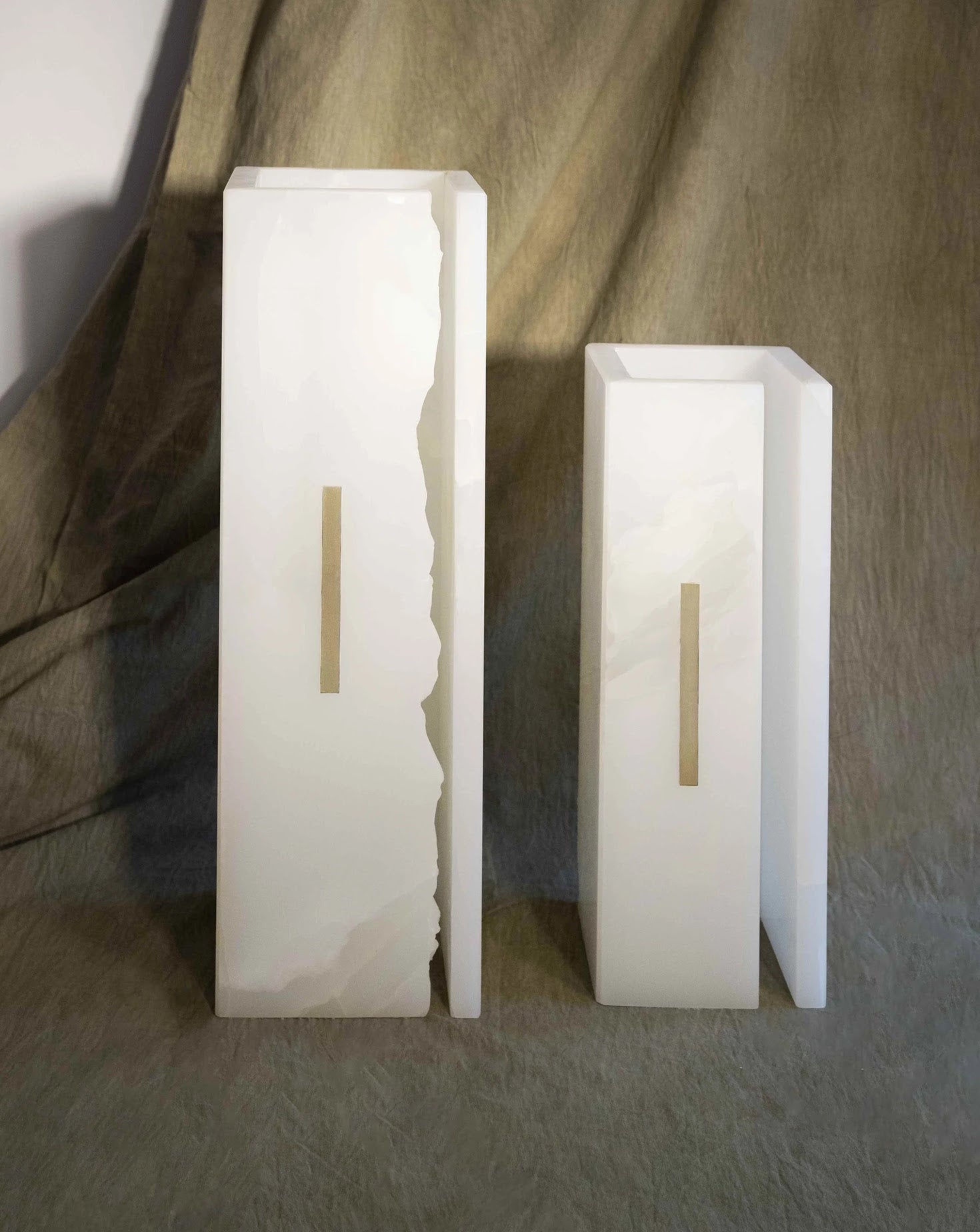 03-C White Onyx Marble Table Lamp
