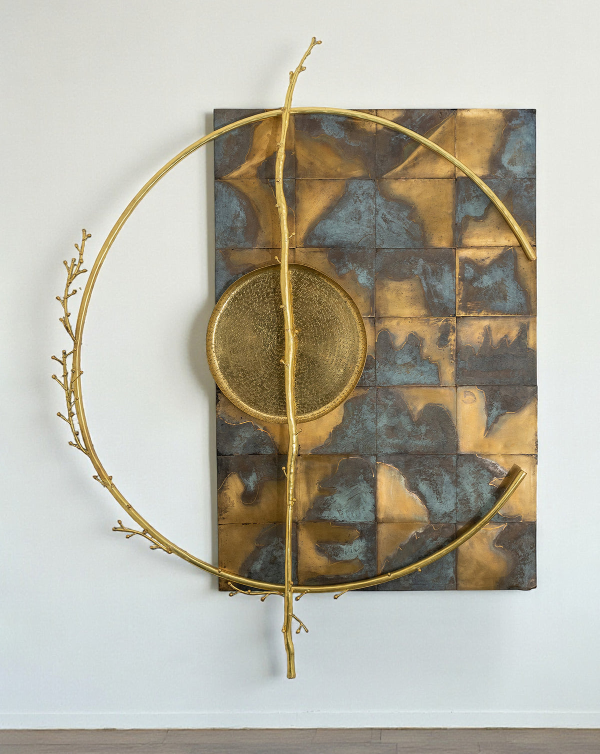 Handcrafted in India by Art Attaichi, blending traditional metalwork with contemporary design