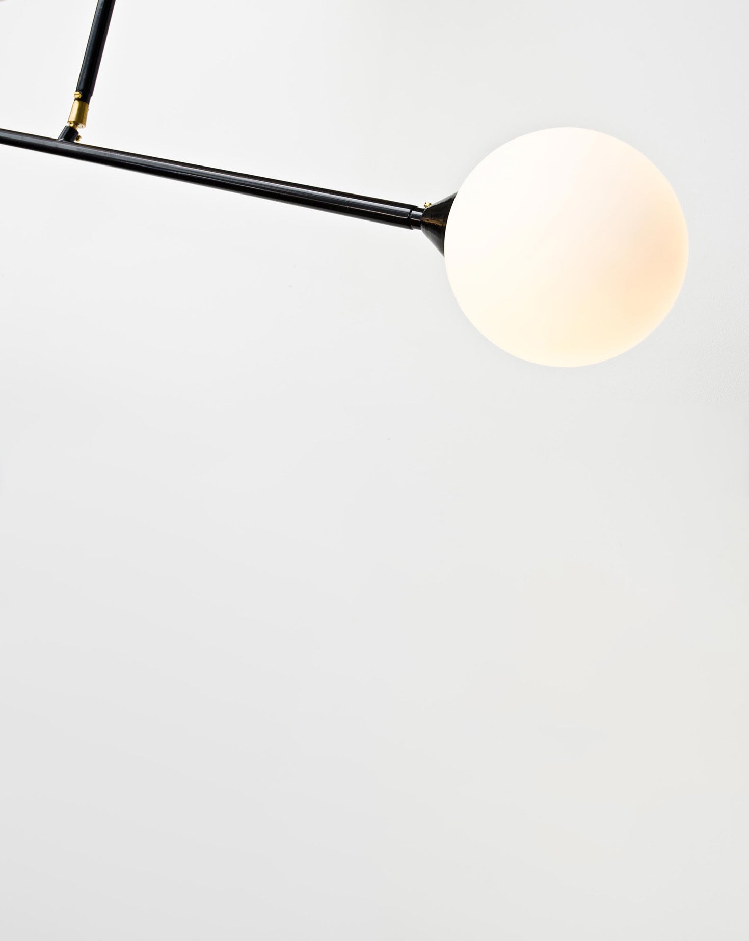 Two Spheres Metal and Glass Pendant