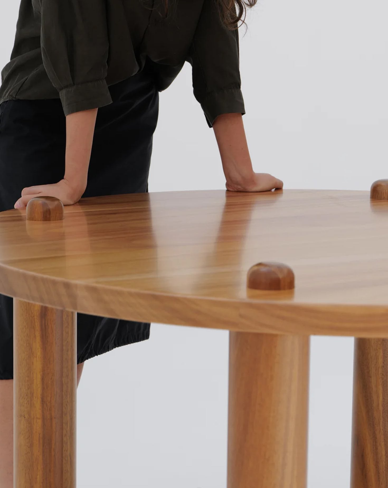 Article 9 Button Round Dining Table
