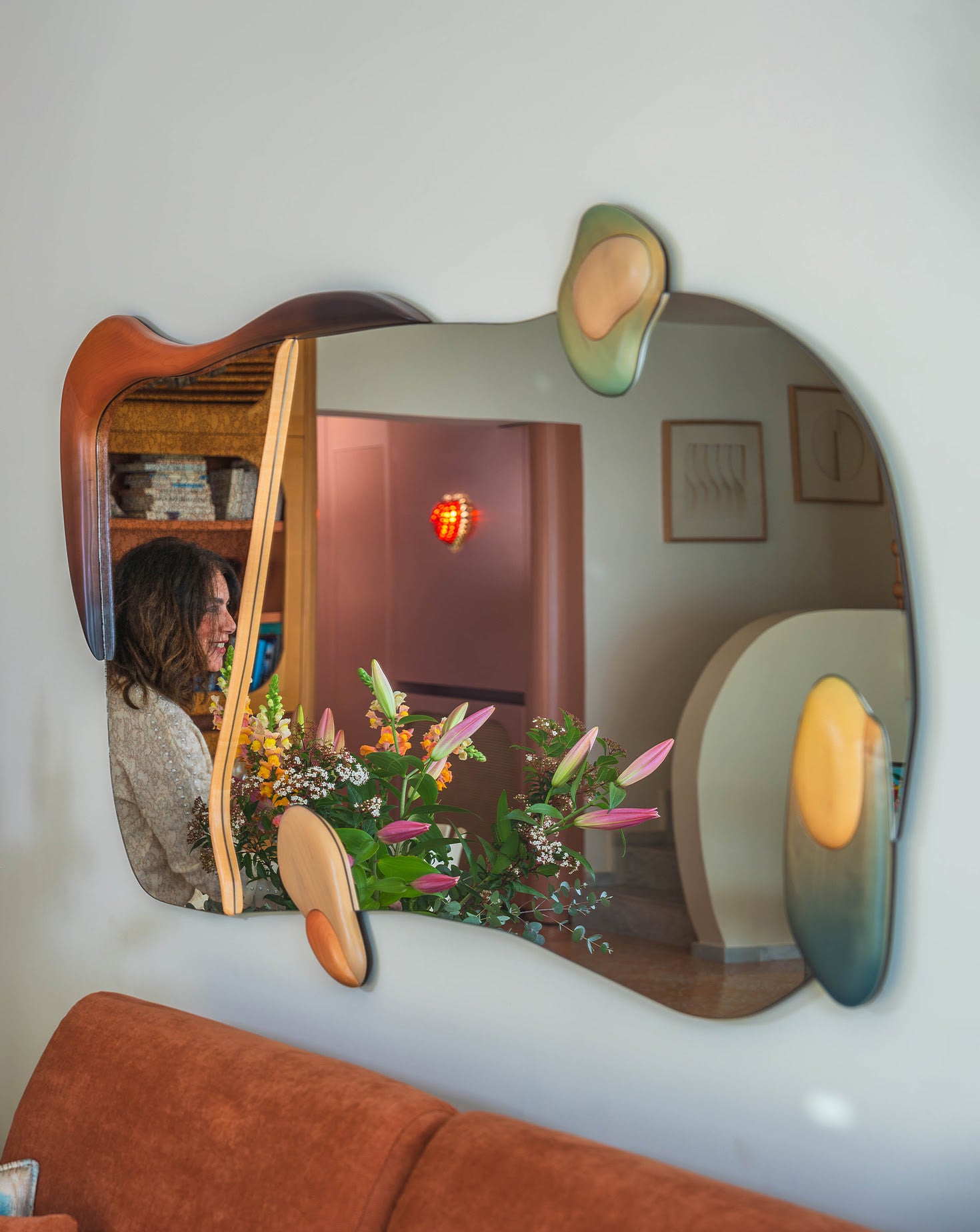 Balur II Wooden Mirror