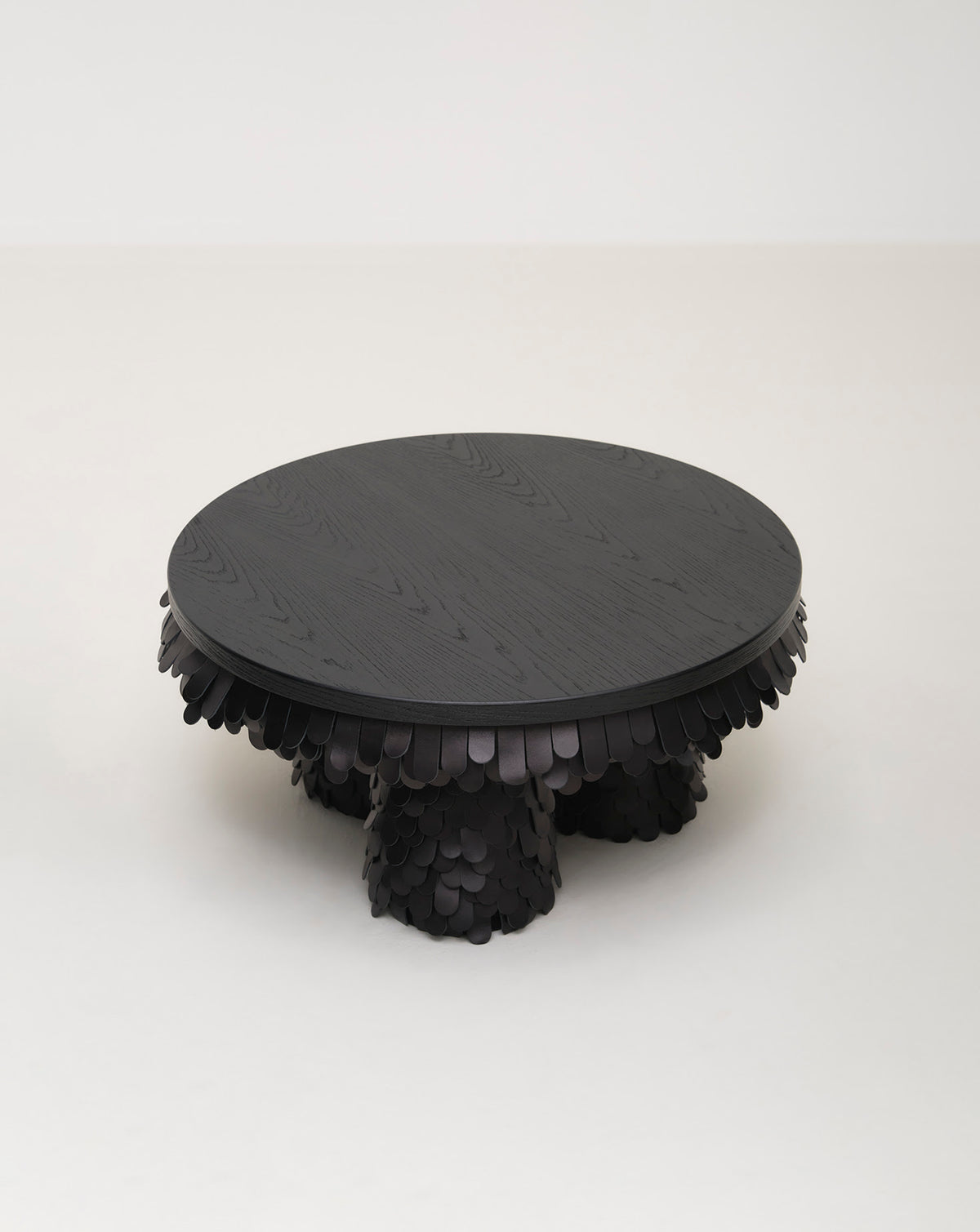 Betsy Wood and Leather Coffee Table
