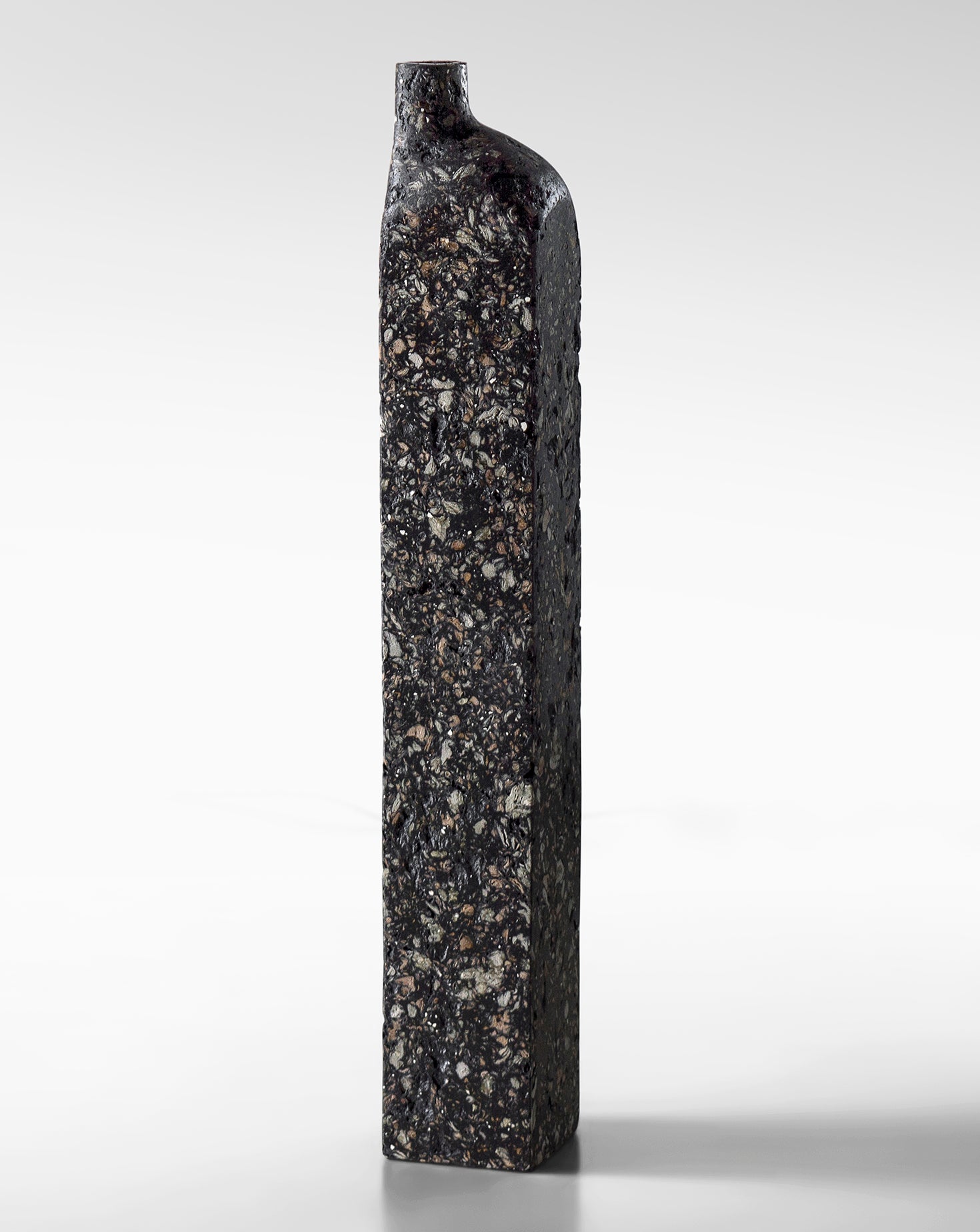 Block Sculptural Black Vase