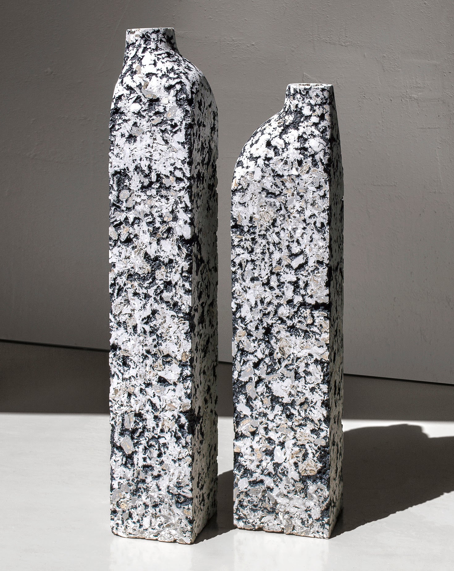 Block Sculptural White Vase