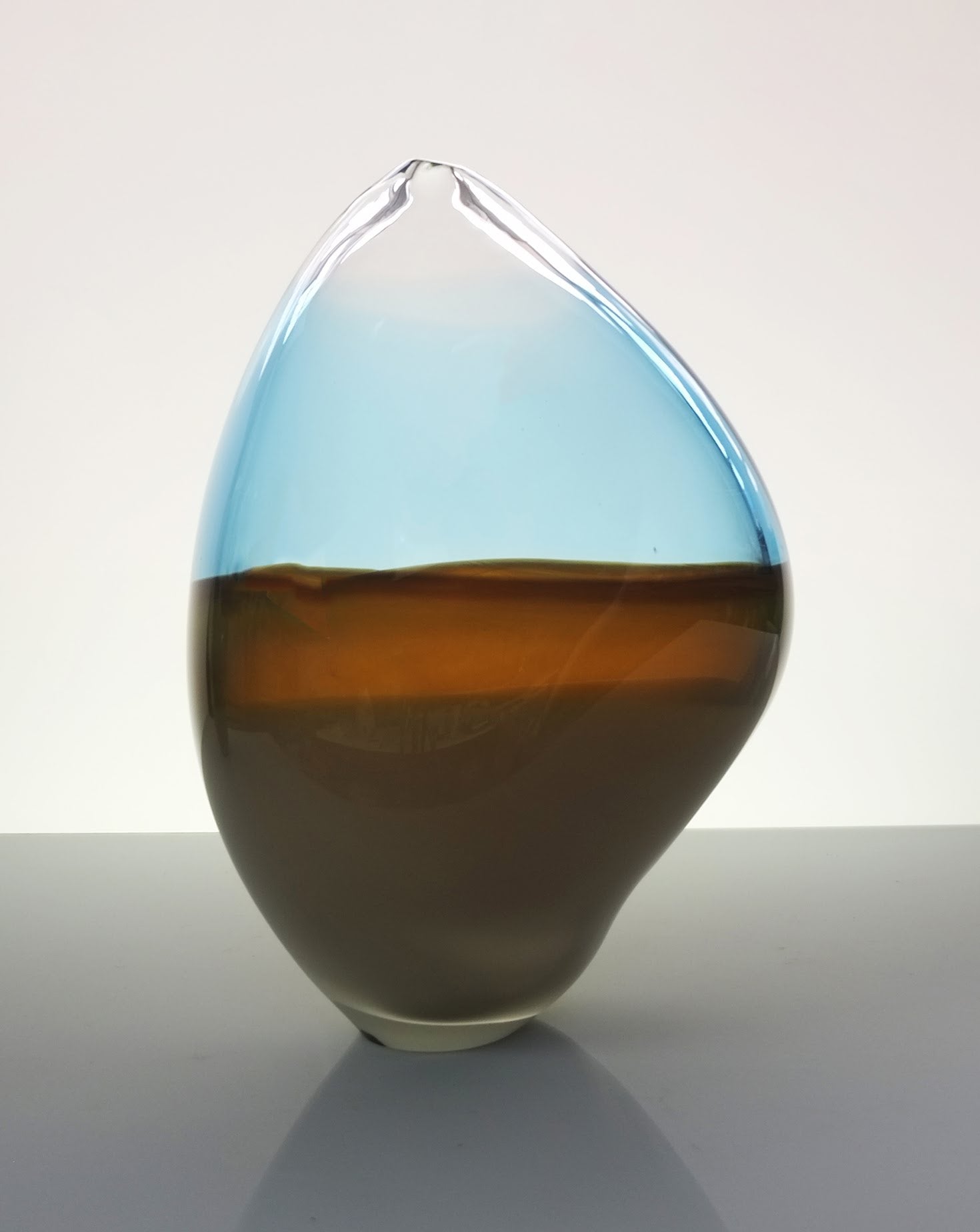 Blue Azure Abstract I Sculptural Vessel