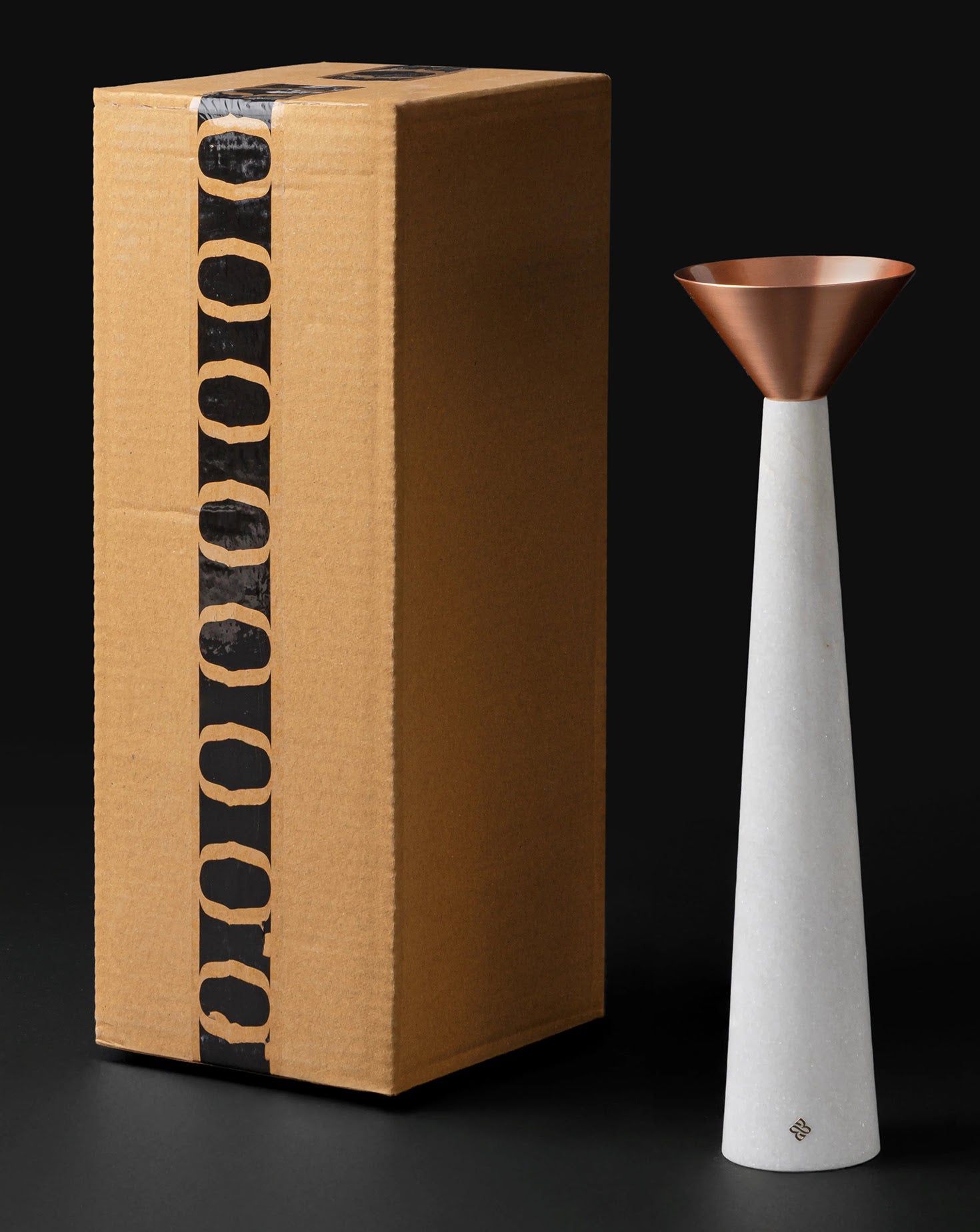 Cu Stone Candlestand Marble White Sets of 3