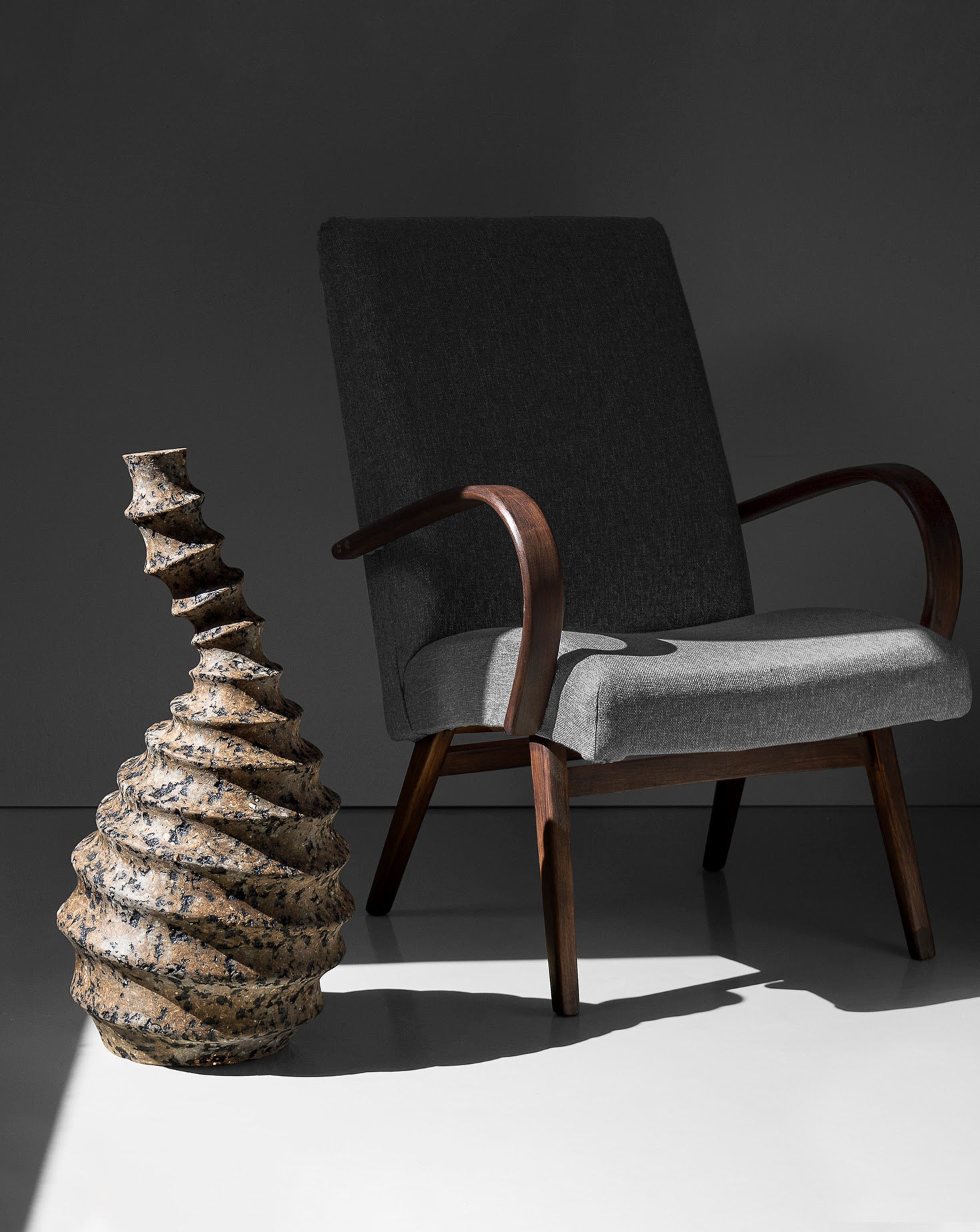 Erosion Warm Grey Vase