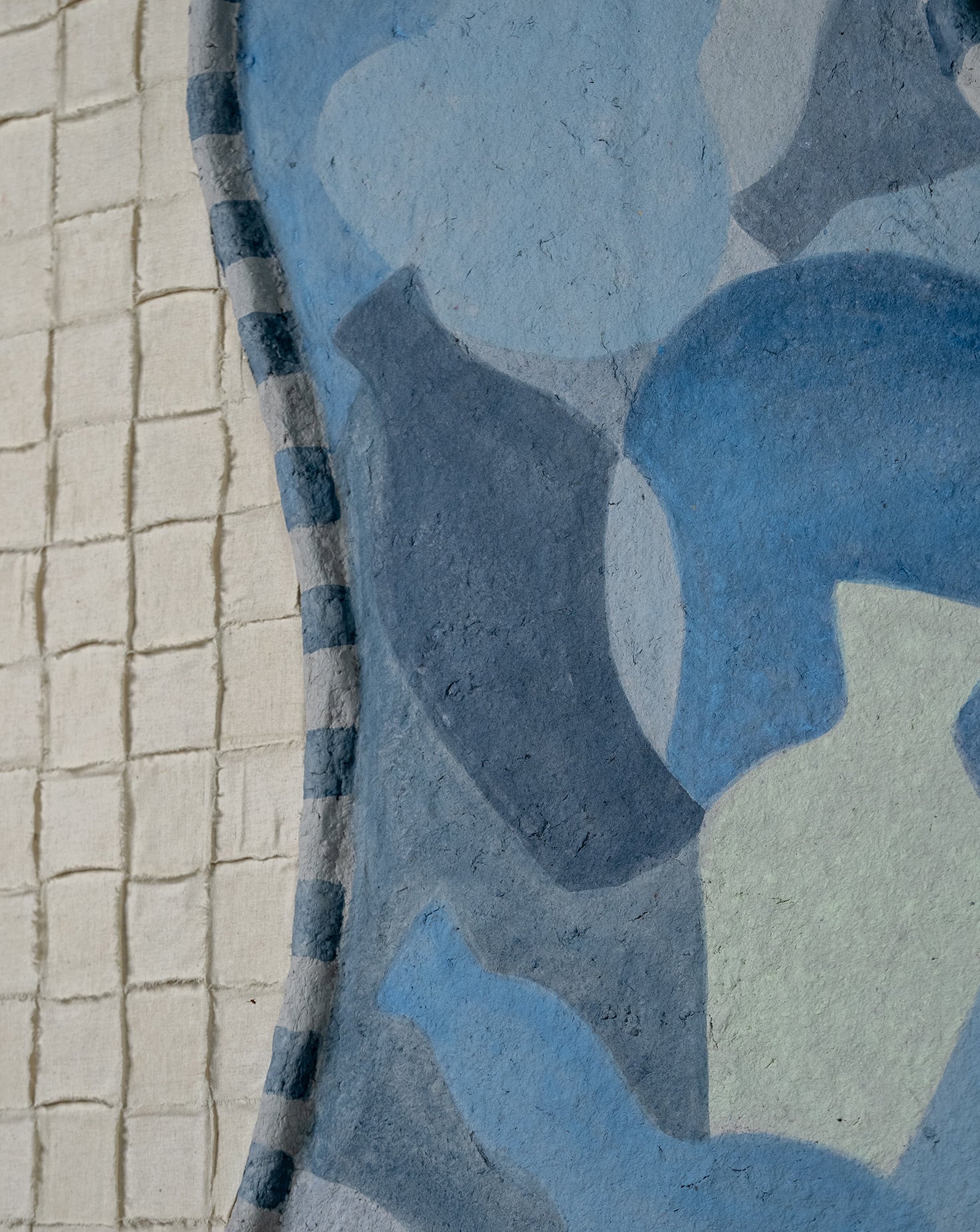 Fabric on Papier-mâché Wall Art 02