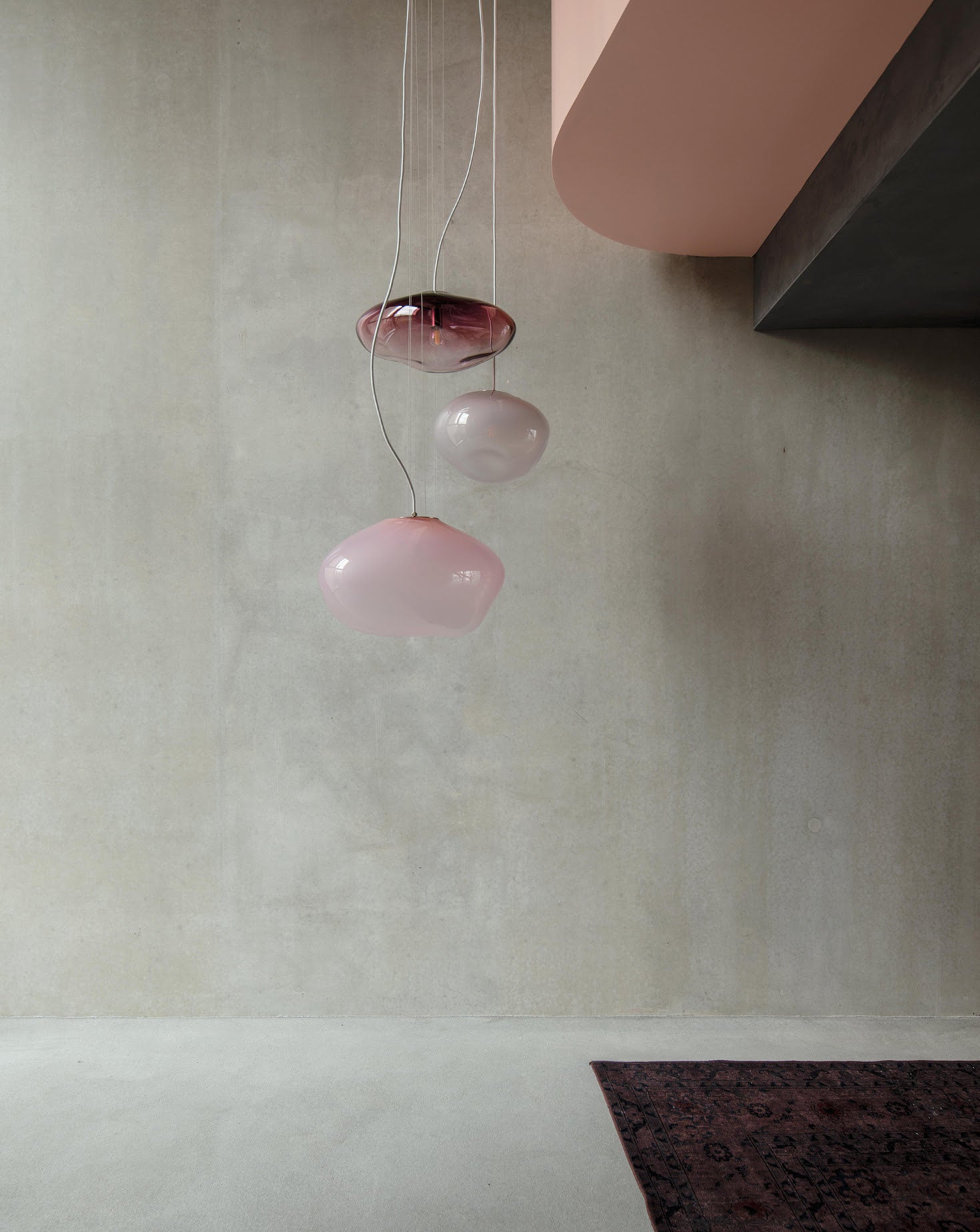 Haumea Convex Flamingo Opaque Pendant