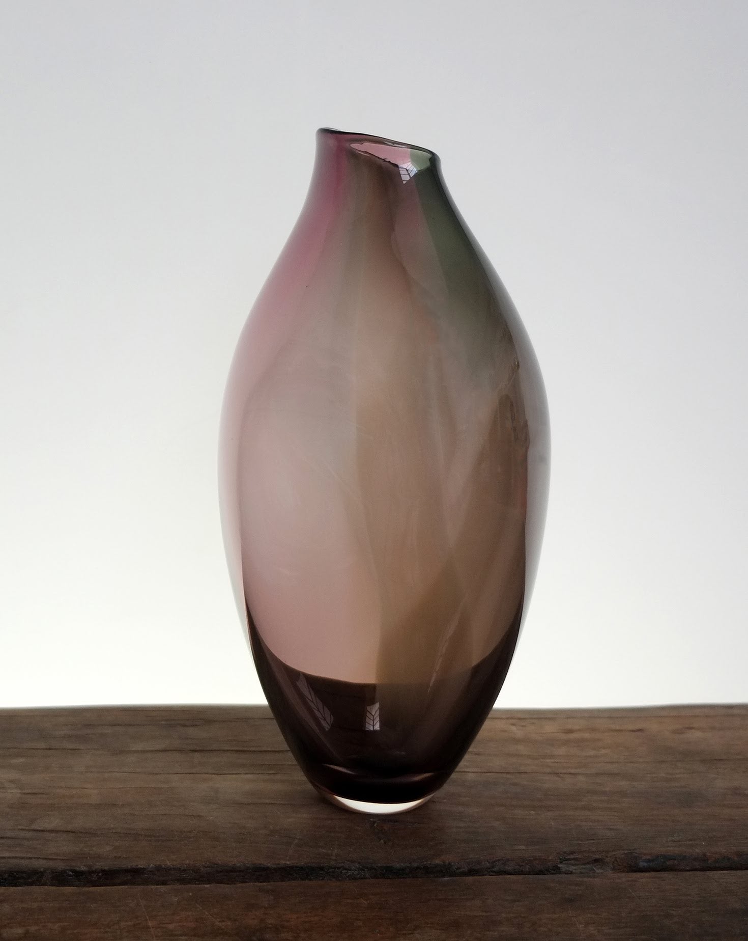 Heather Forest Glass Sculptural Vessel