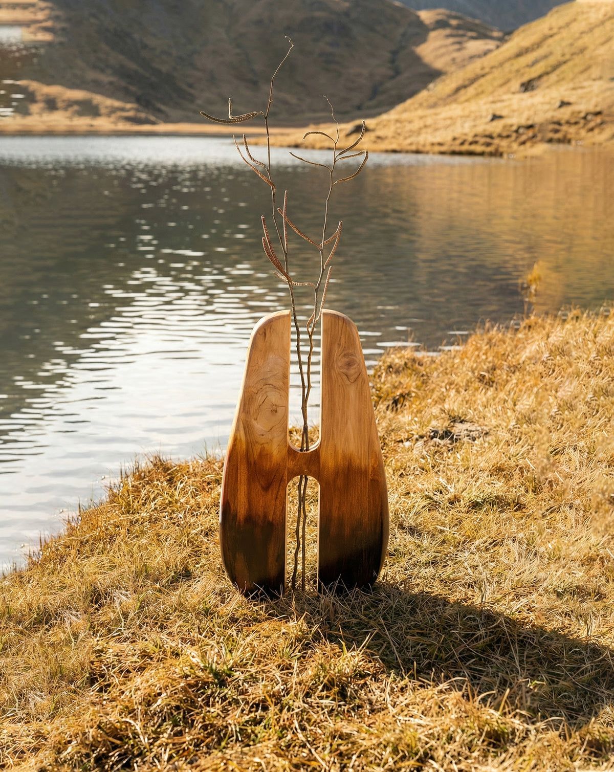 IDIKA 01 Teak Wood Sculptural Vase