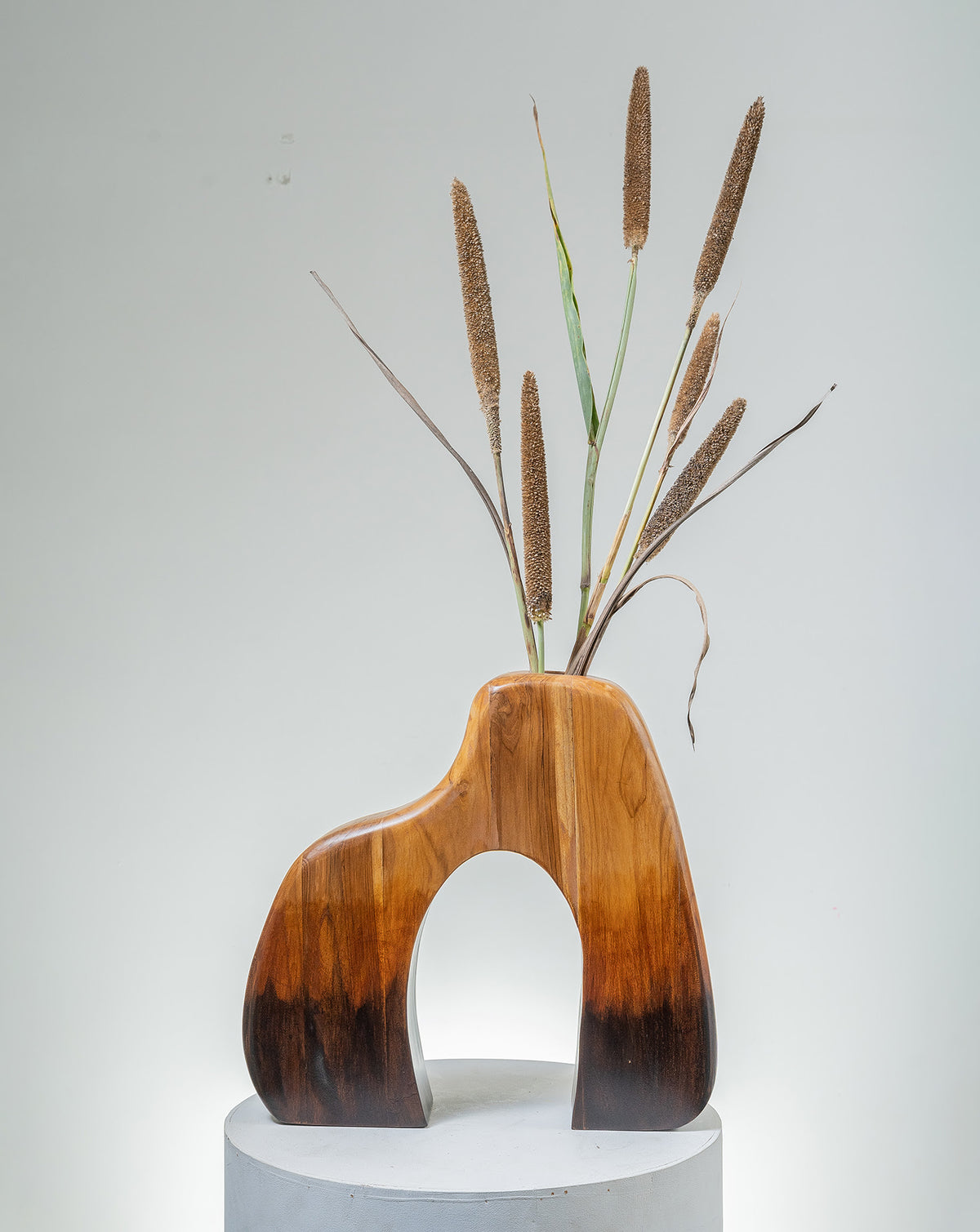 IDIKA 02 Teak Wood Sculptural Vase