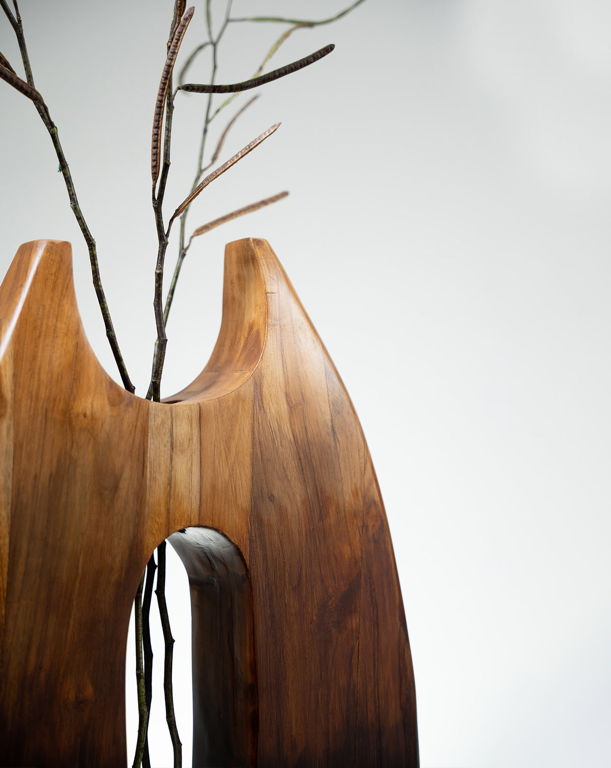 IDIKA 03 Teak Wood Sculptural Vase