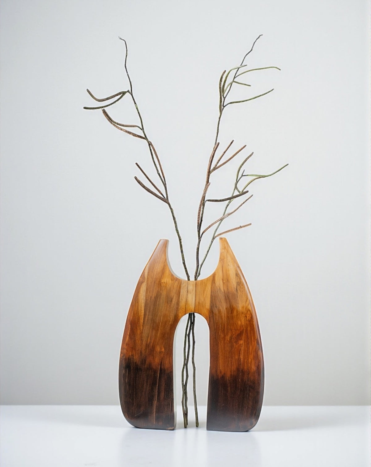 IDIKA 03 Teak Wood Sculptural Vase