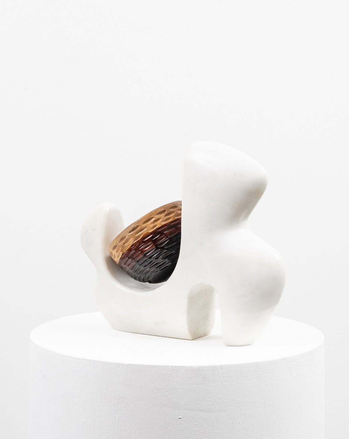 ILA 02 Marble and Wood Sculptural Vase
