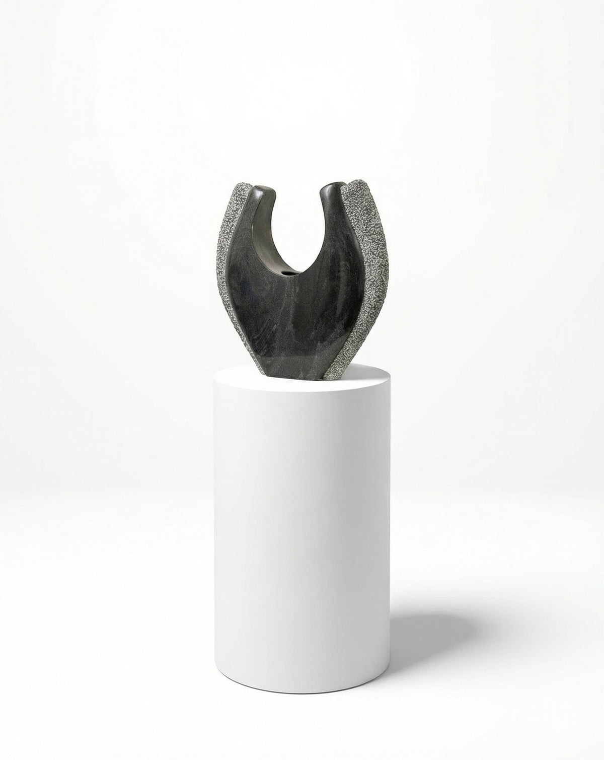 ILISHA 02 Black Marble Sculptural Vase