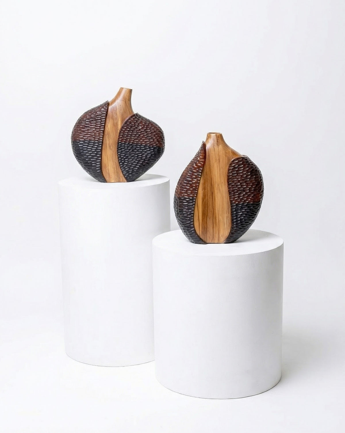 Sculptural vessel for a dining table centrepiece or console styling