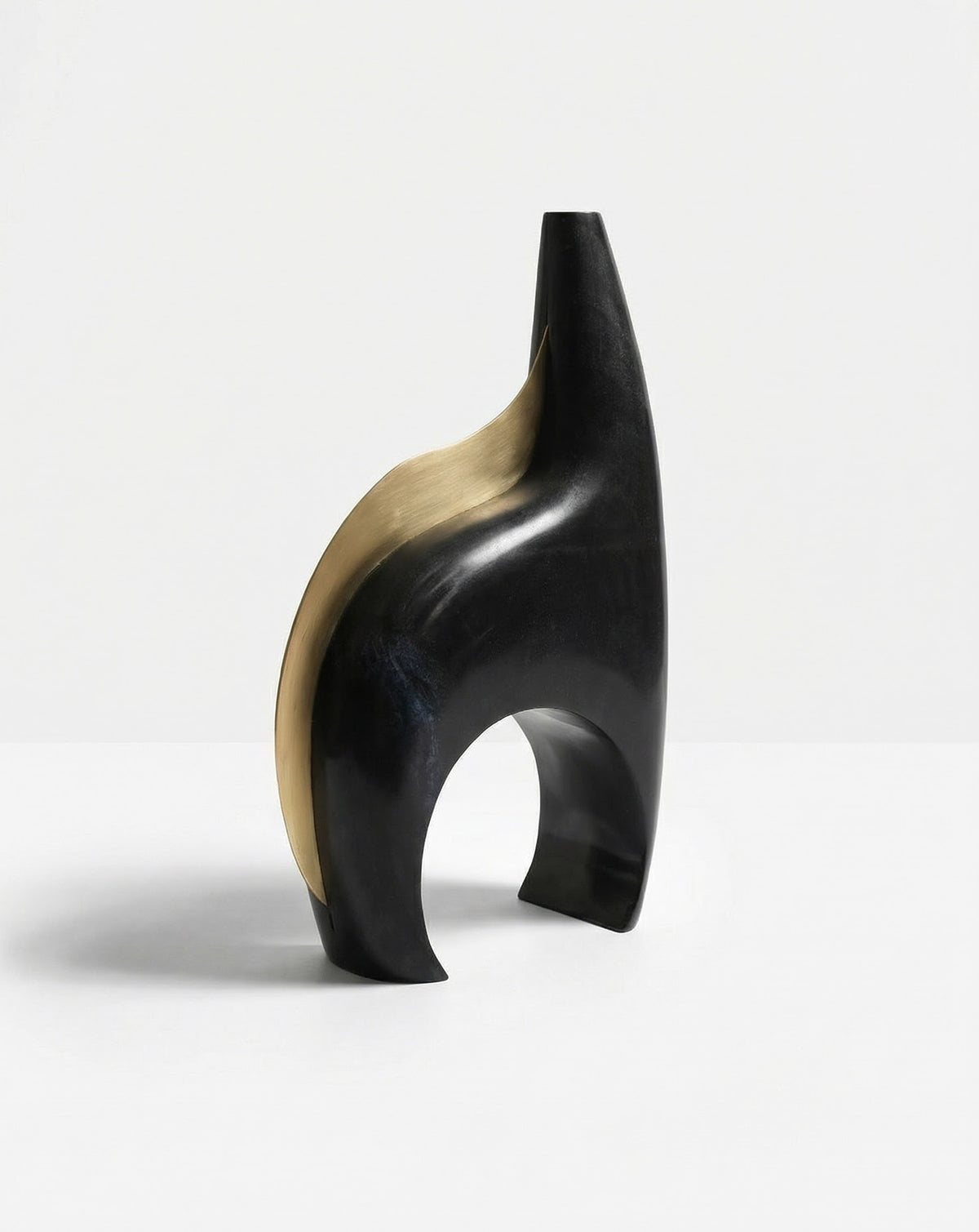 IRA 02 Marble and Brass Sculptural Vase