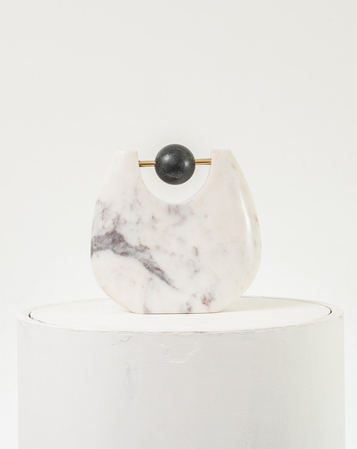 Sculptural vessel scaled for a dining table, hallway console or office desk