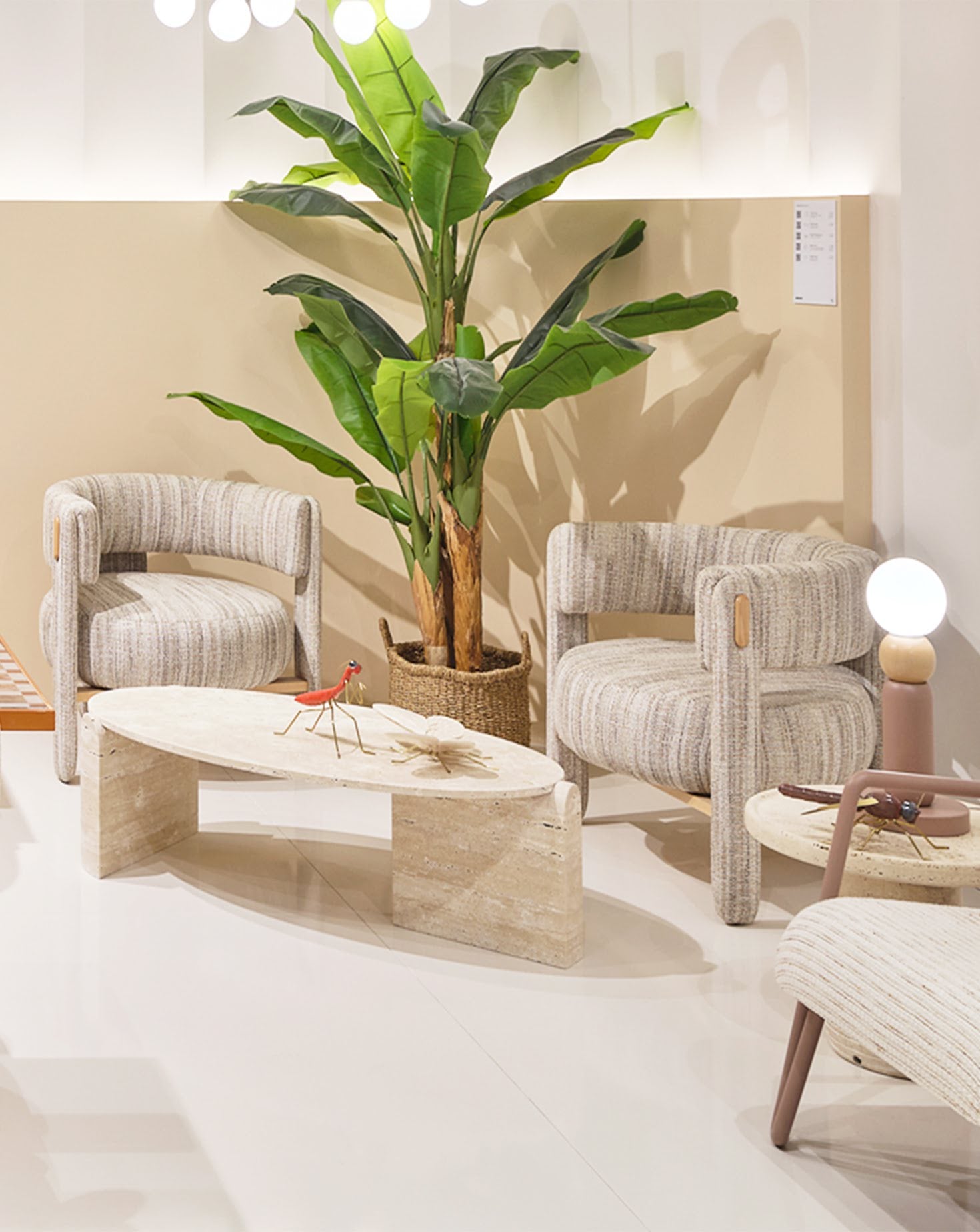 Jean Travertine Center Table