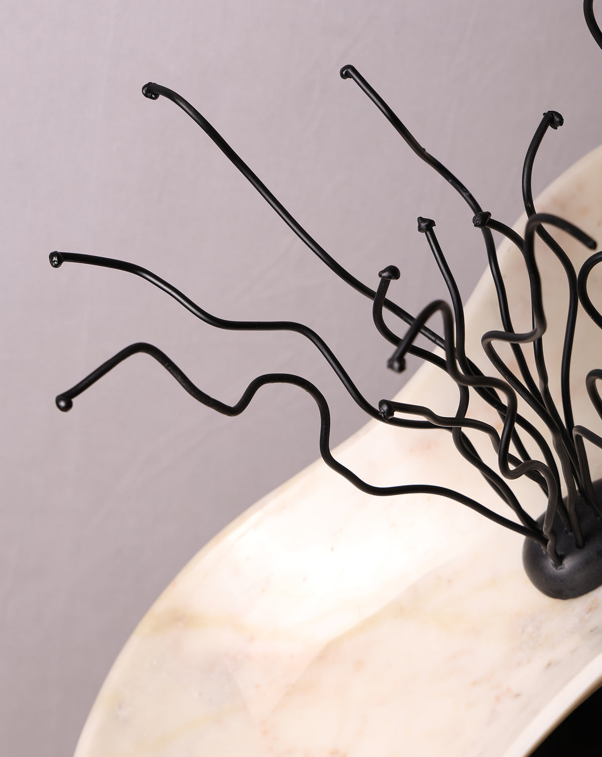 Collectible floor sculpture for design-led bedrooms, offices and dining rooms