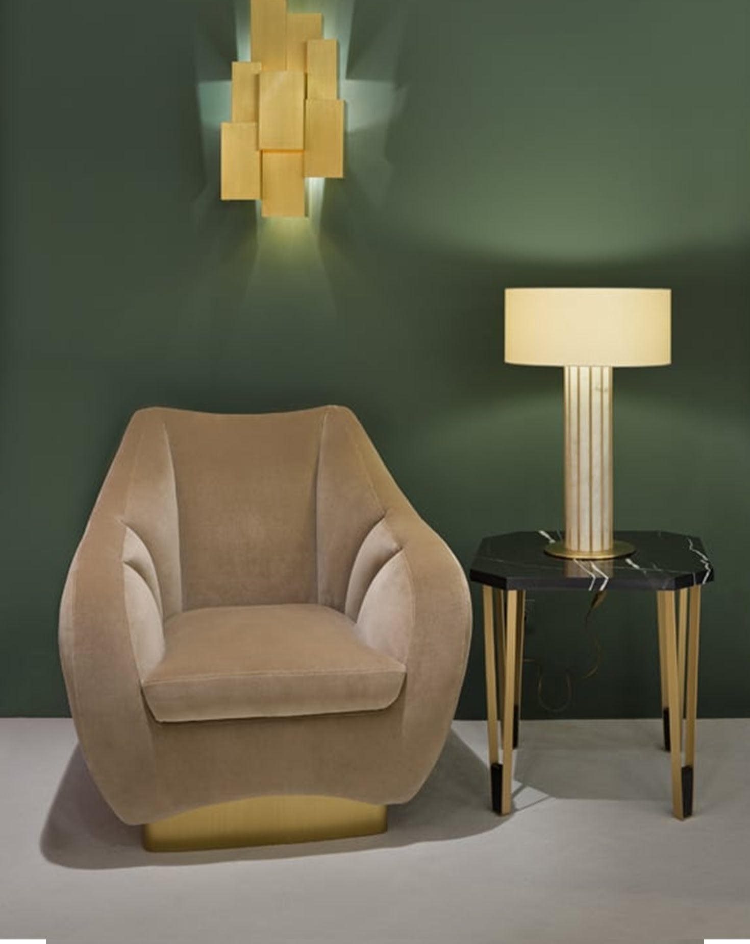 Seagram Marble Table Lamp