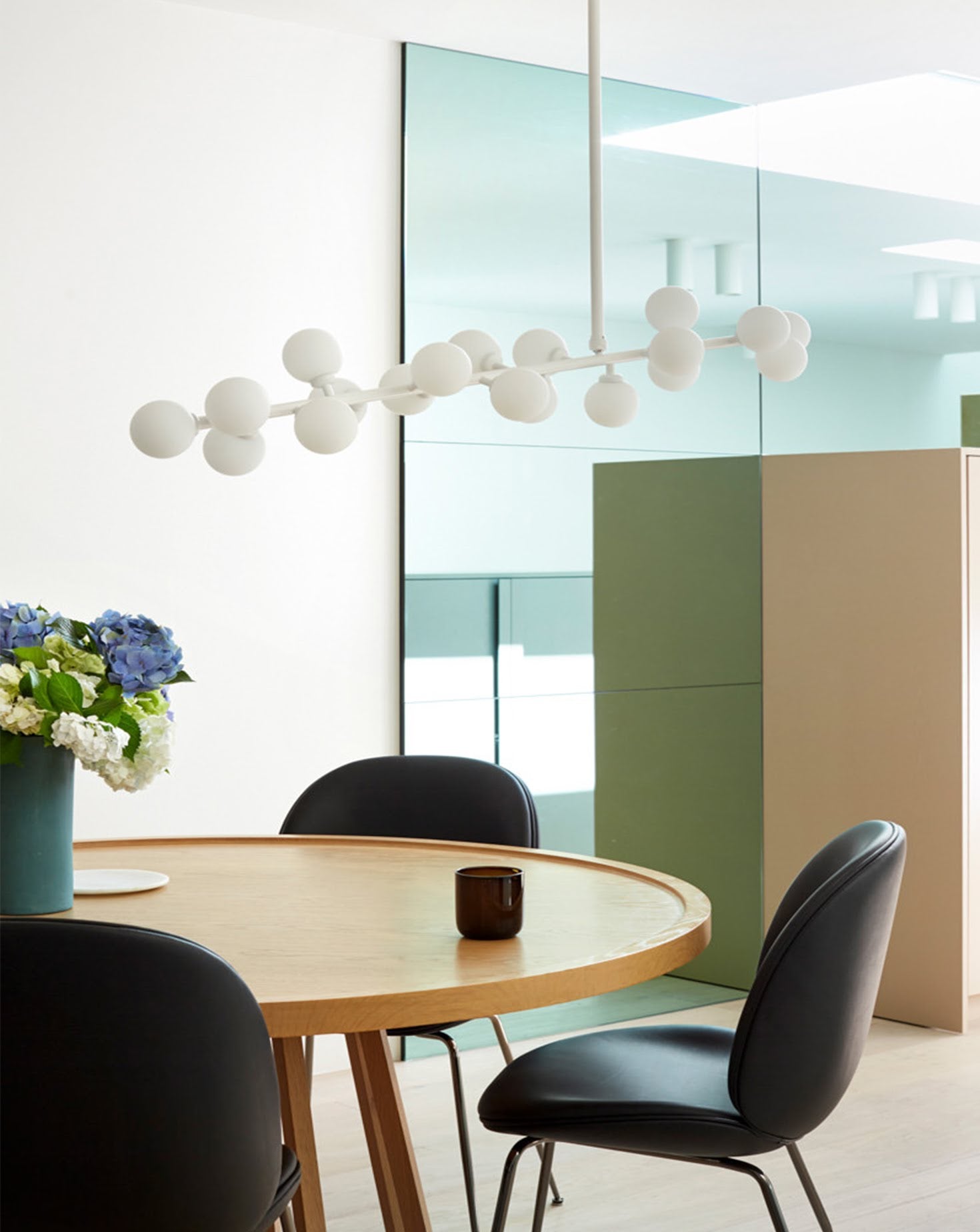 Mimosa Metal and Glass Pendant