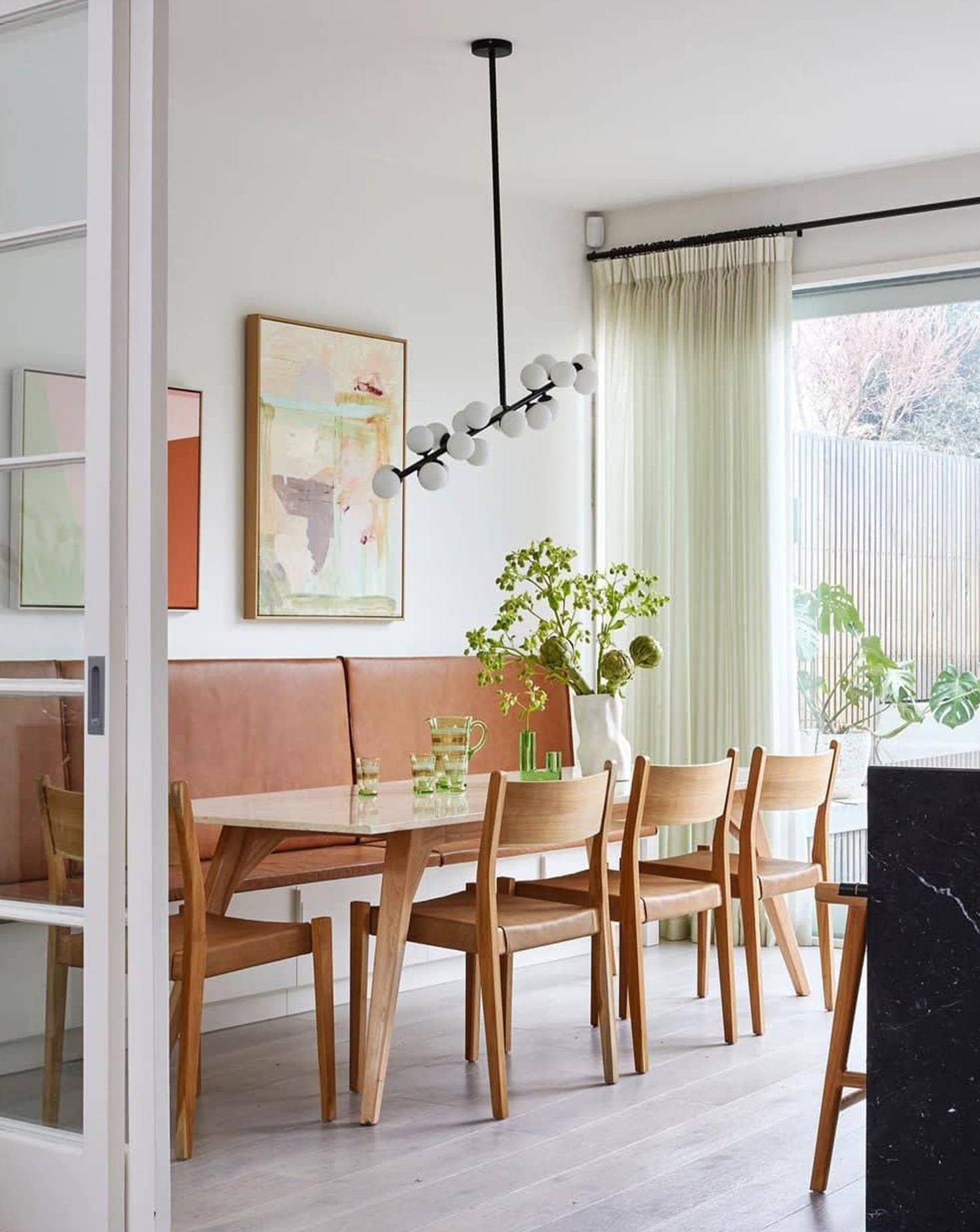 Mimosa Metal and Glass Pendant