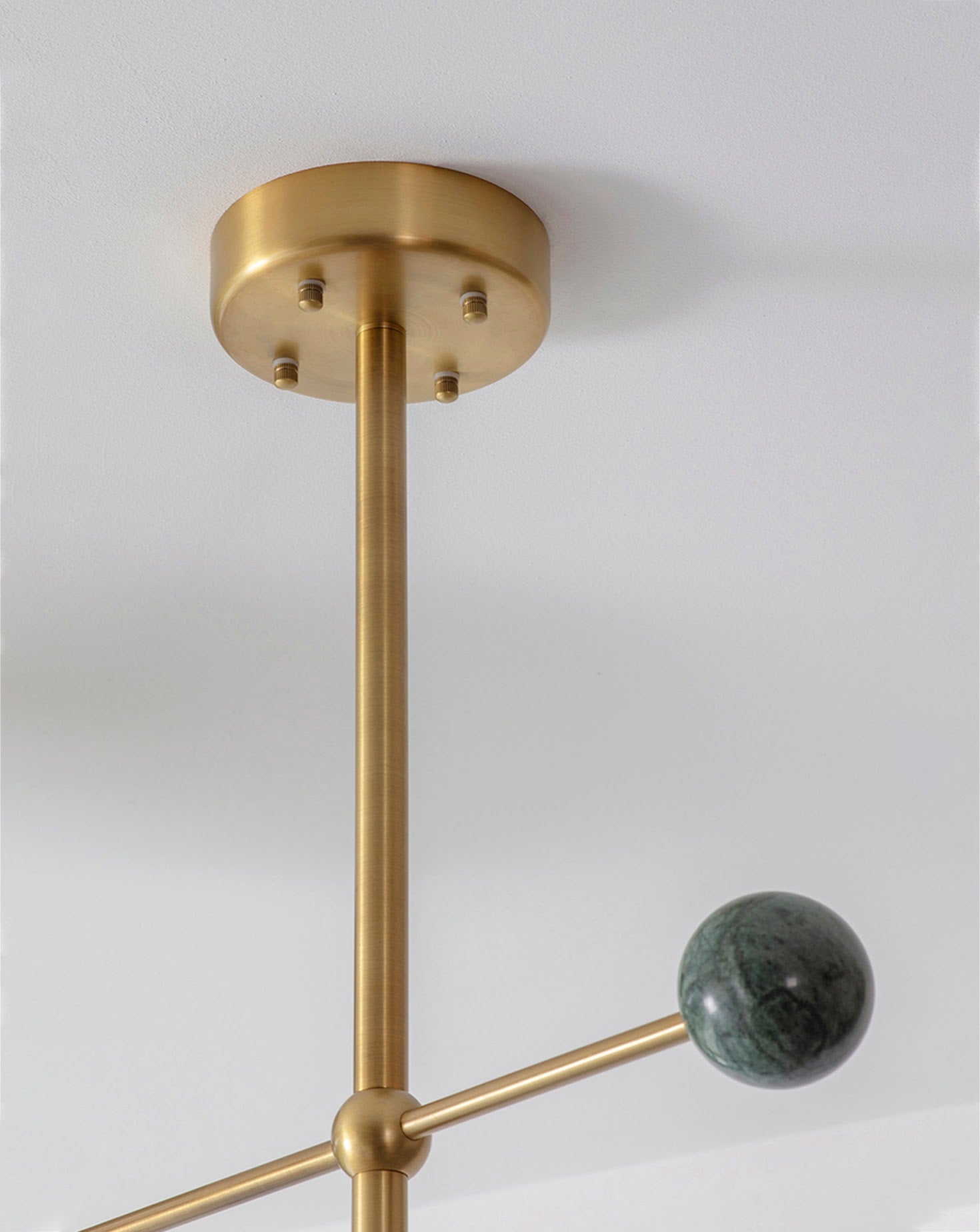 Orb 4 Brushed Brass Pendant Light