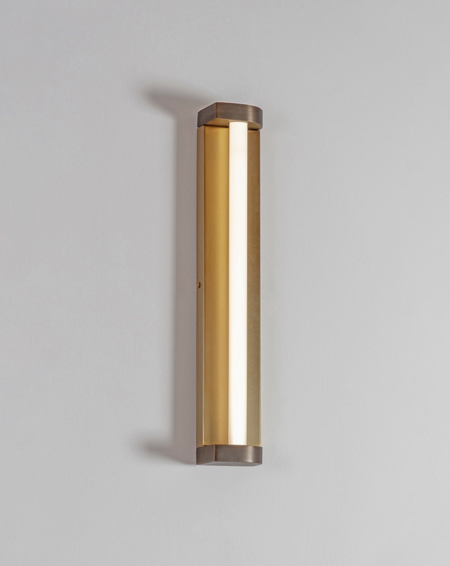 Rounded Corner Medium Bronze Wall Light