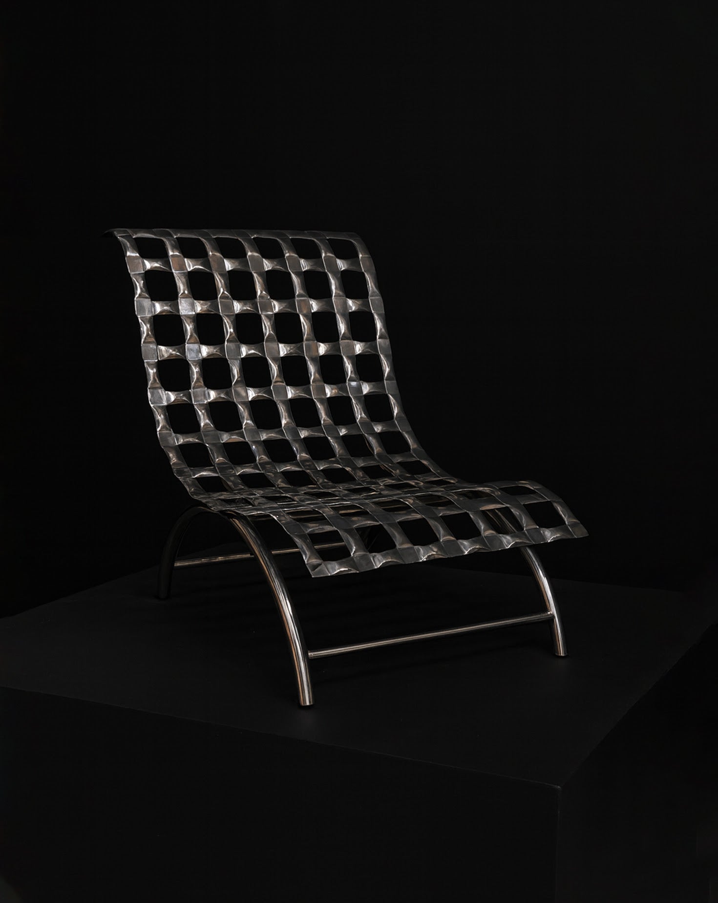 SS Cross Steel and Chrome Chair