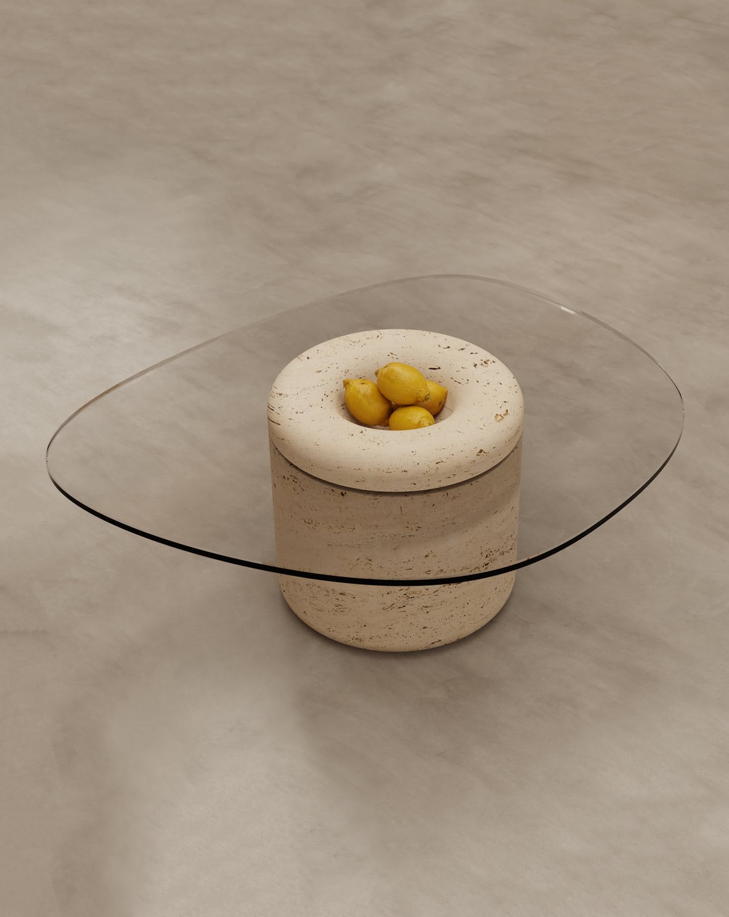 Sculptural Carrara Marble Coffee Table