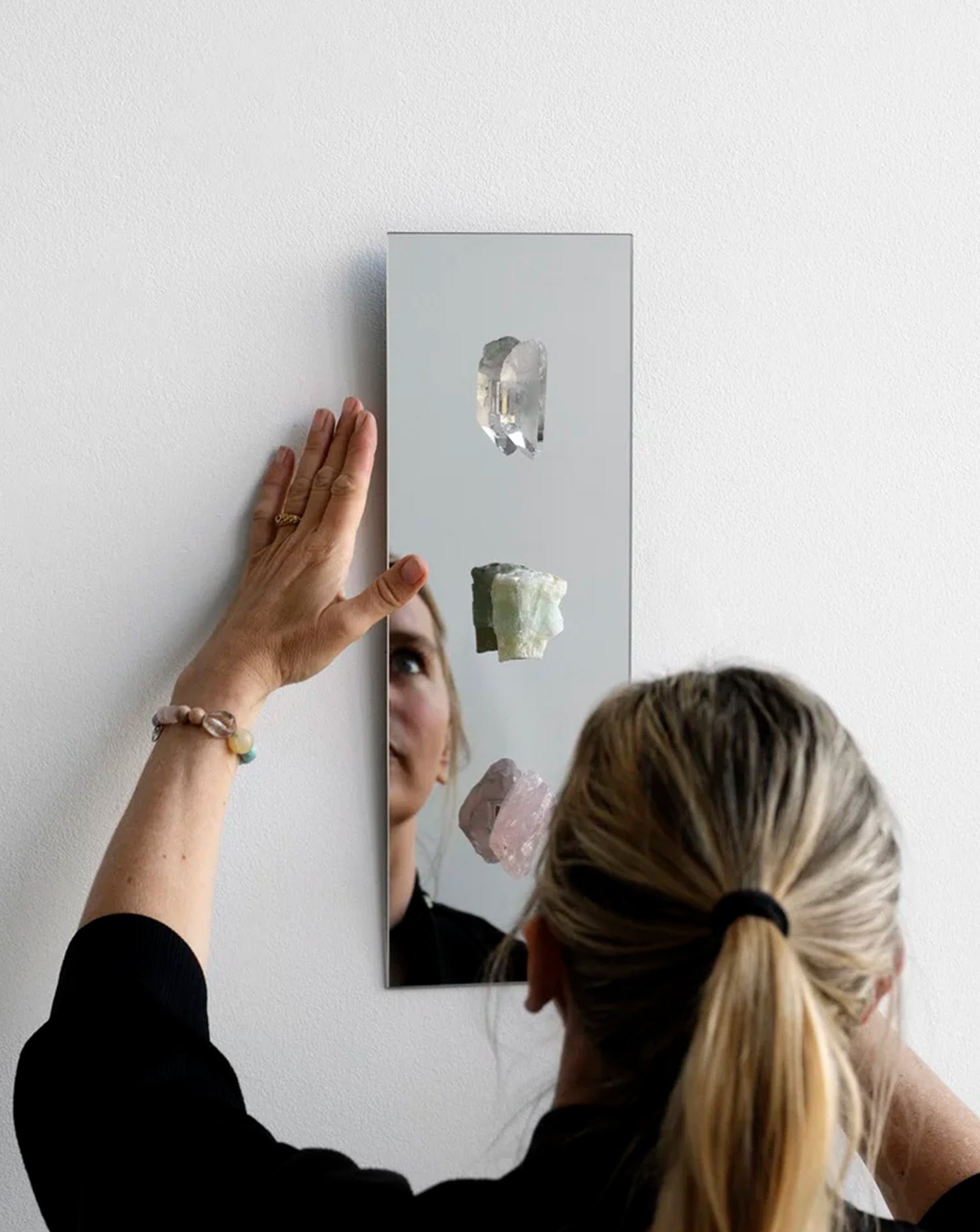 Sculptural Crystal Wall Mirror No. 4