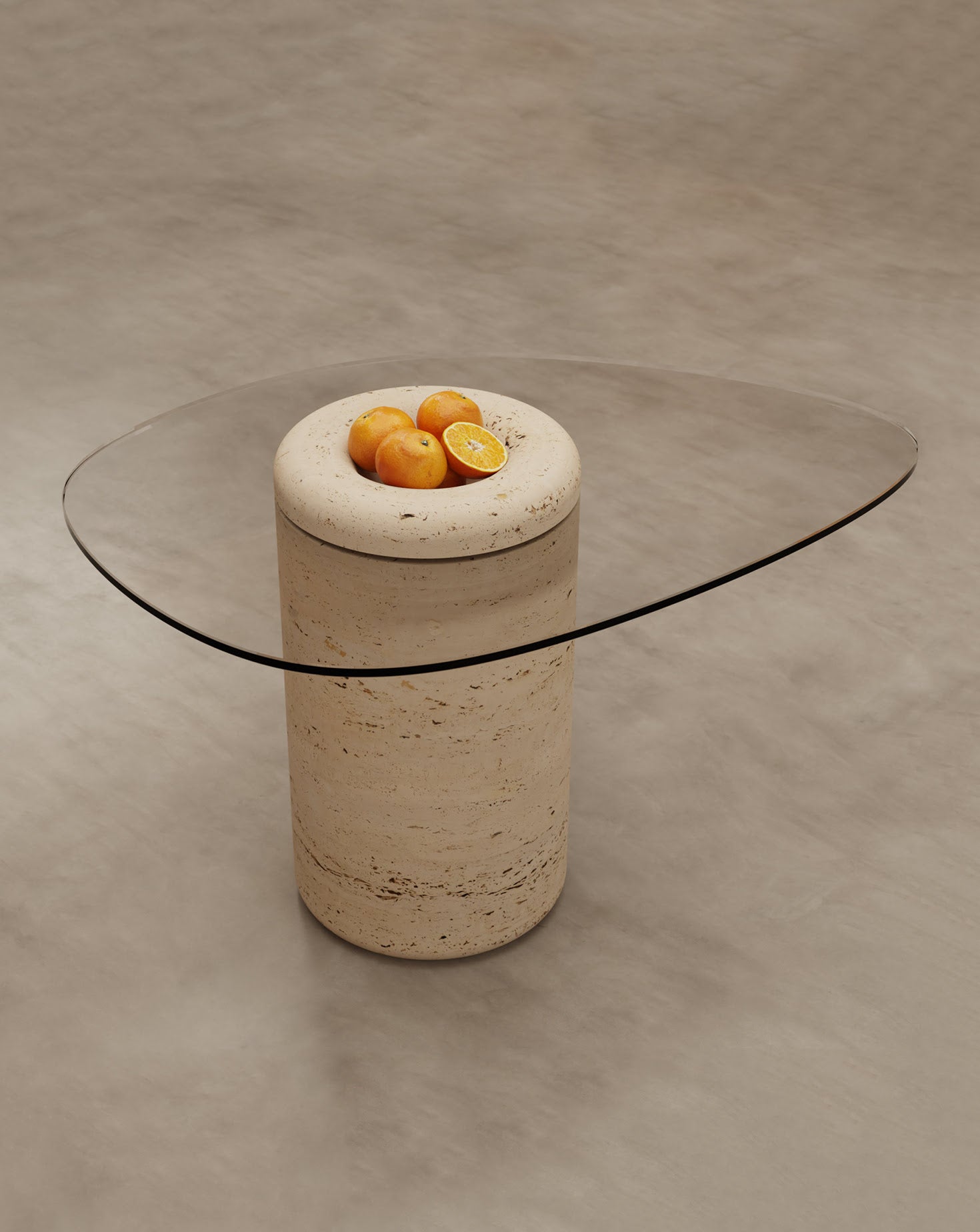 Sculptural Marble Side Table
