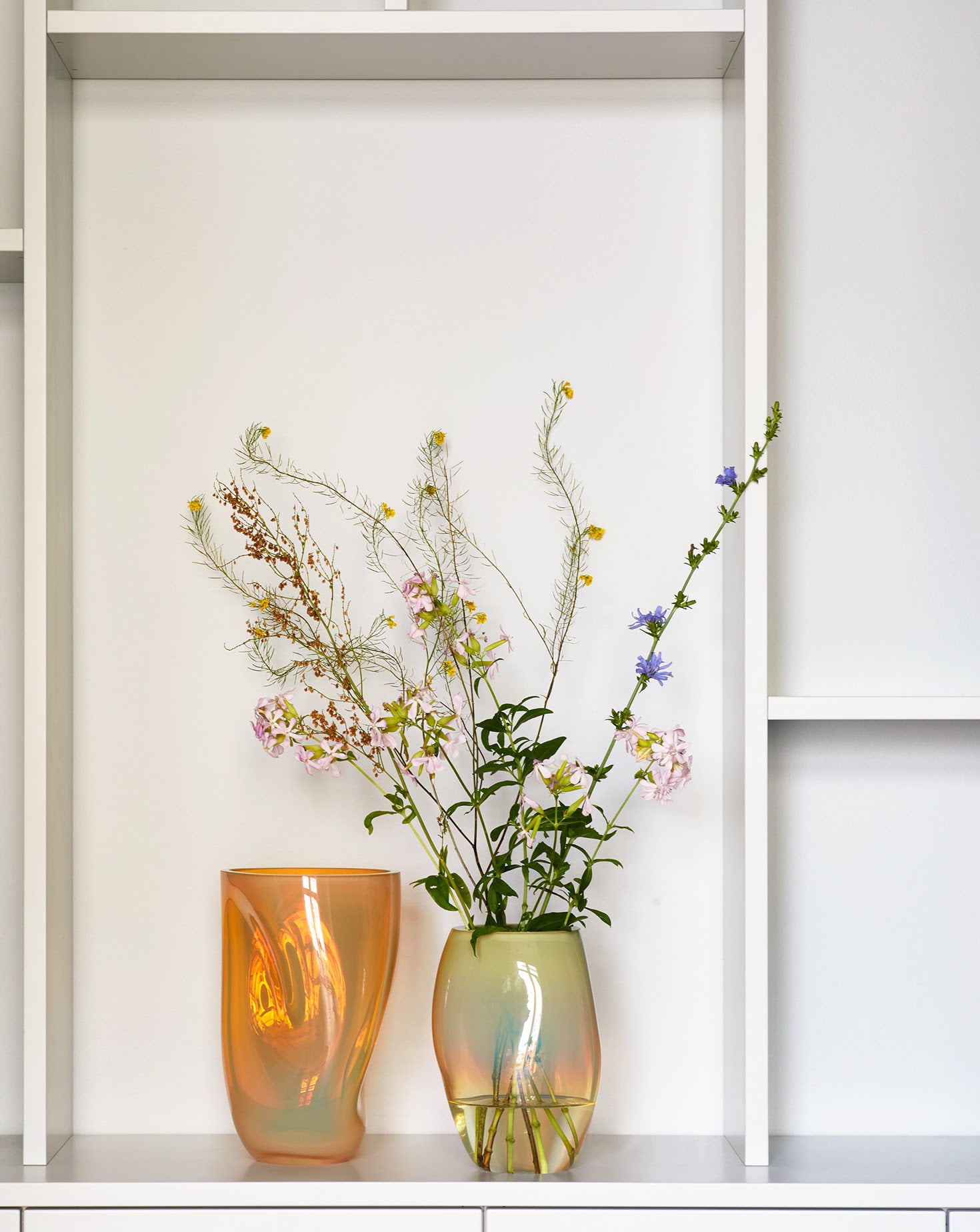 Supernova II Amber Iridescent Vase