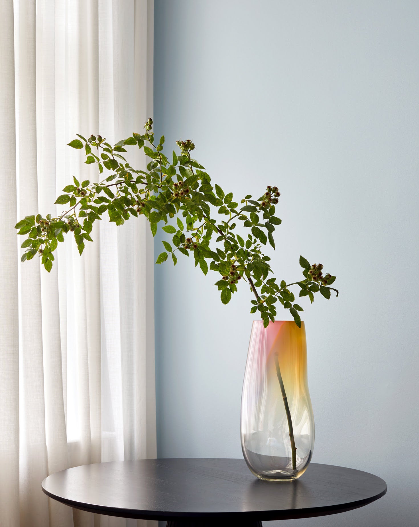 Supernova IV Amber Iridescent Vase