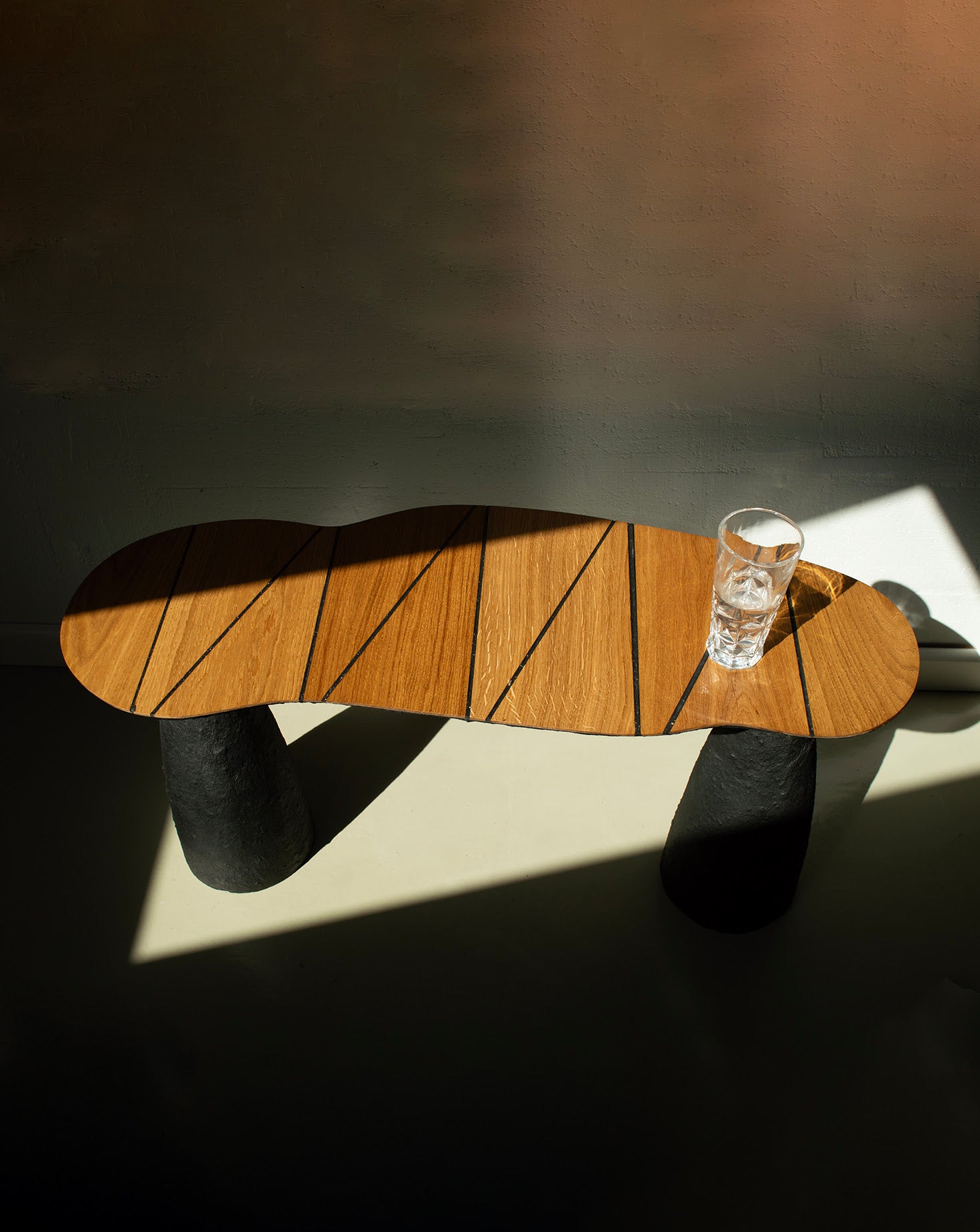 TOKI Sculptural Black Bench