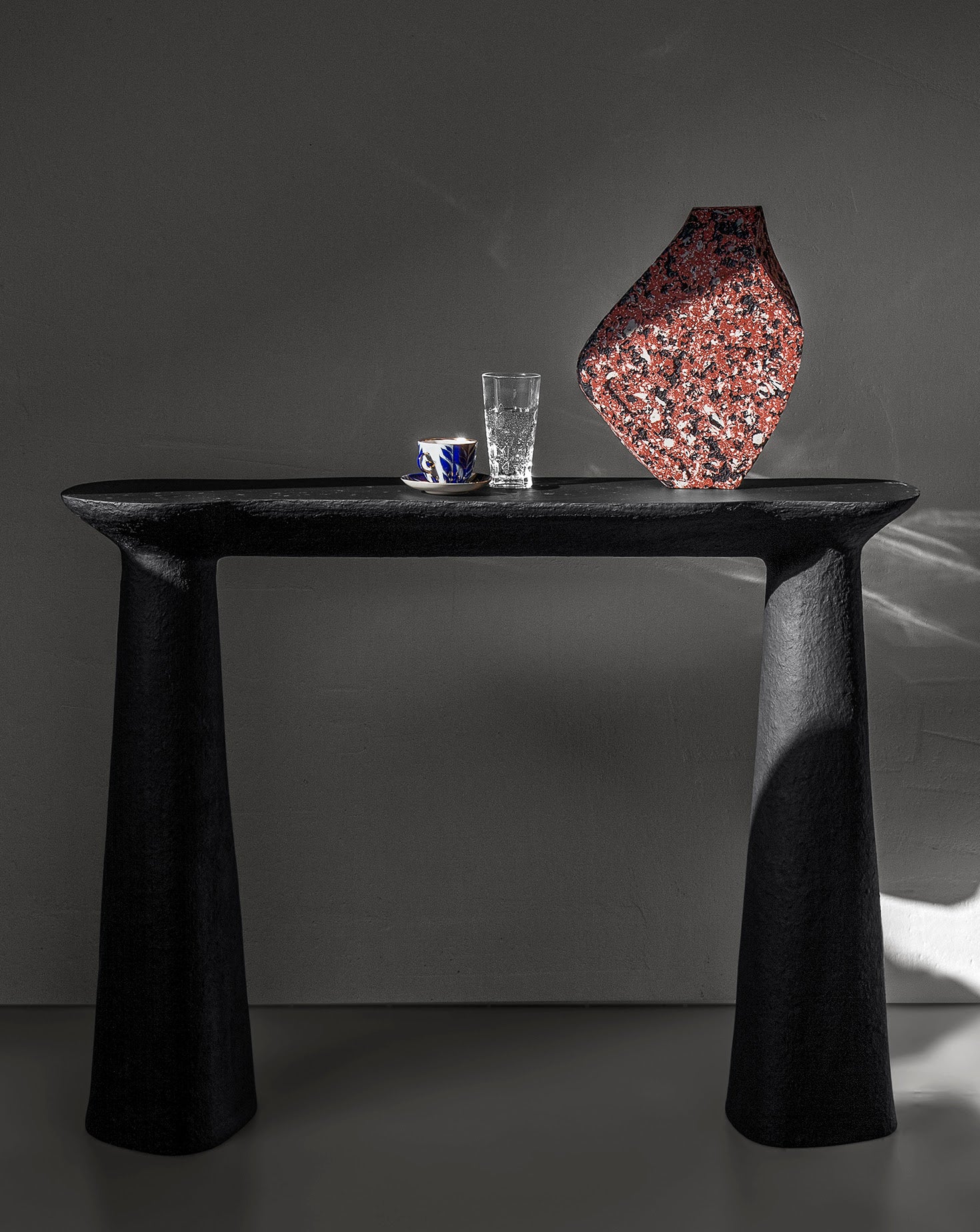 TOKI Sculptural Black Console