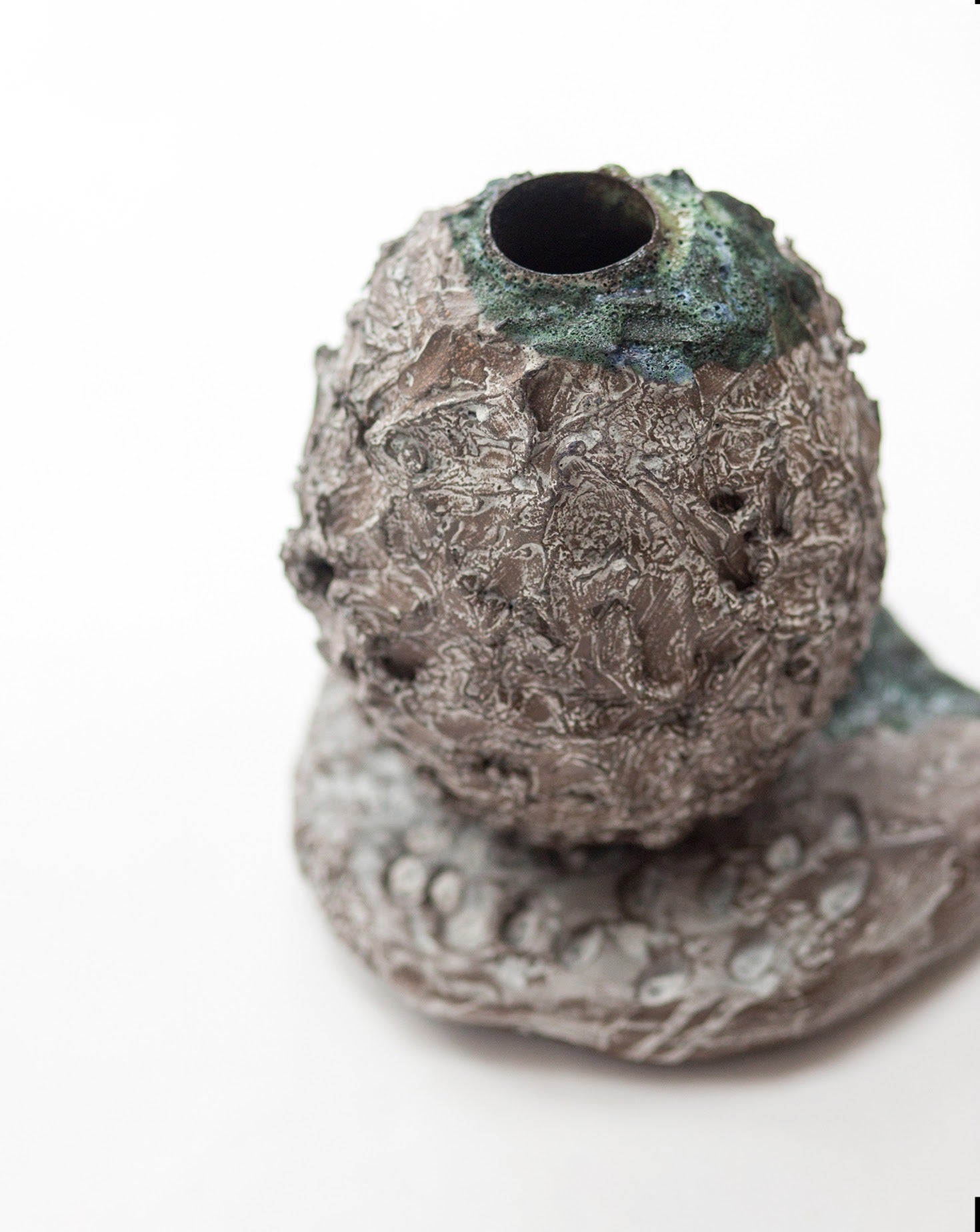 Textured Sculptural Ceramic Moon Jar