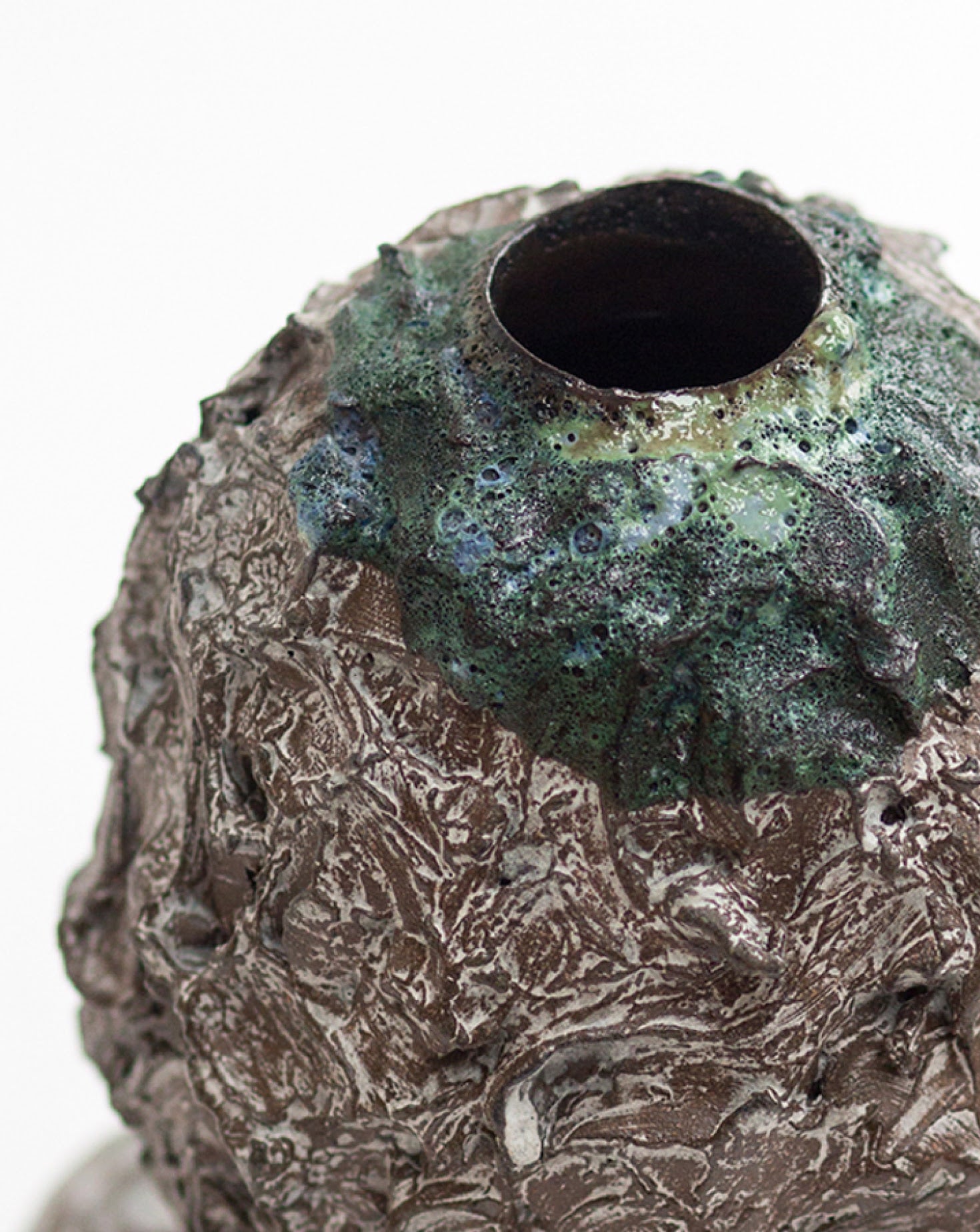 Textured Sculptural Ceramic Moon Jar