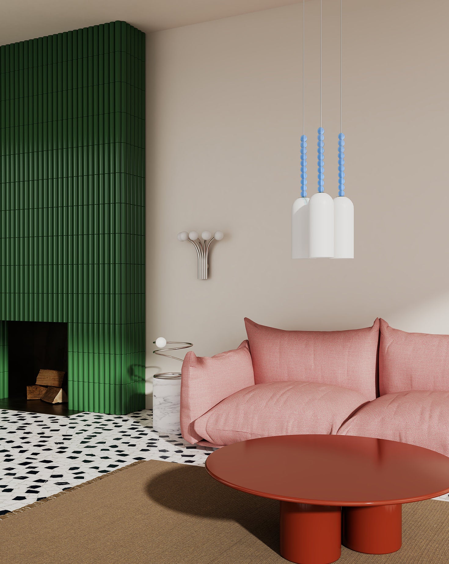 Tulip Opal Glass Ceiling Light