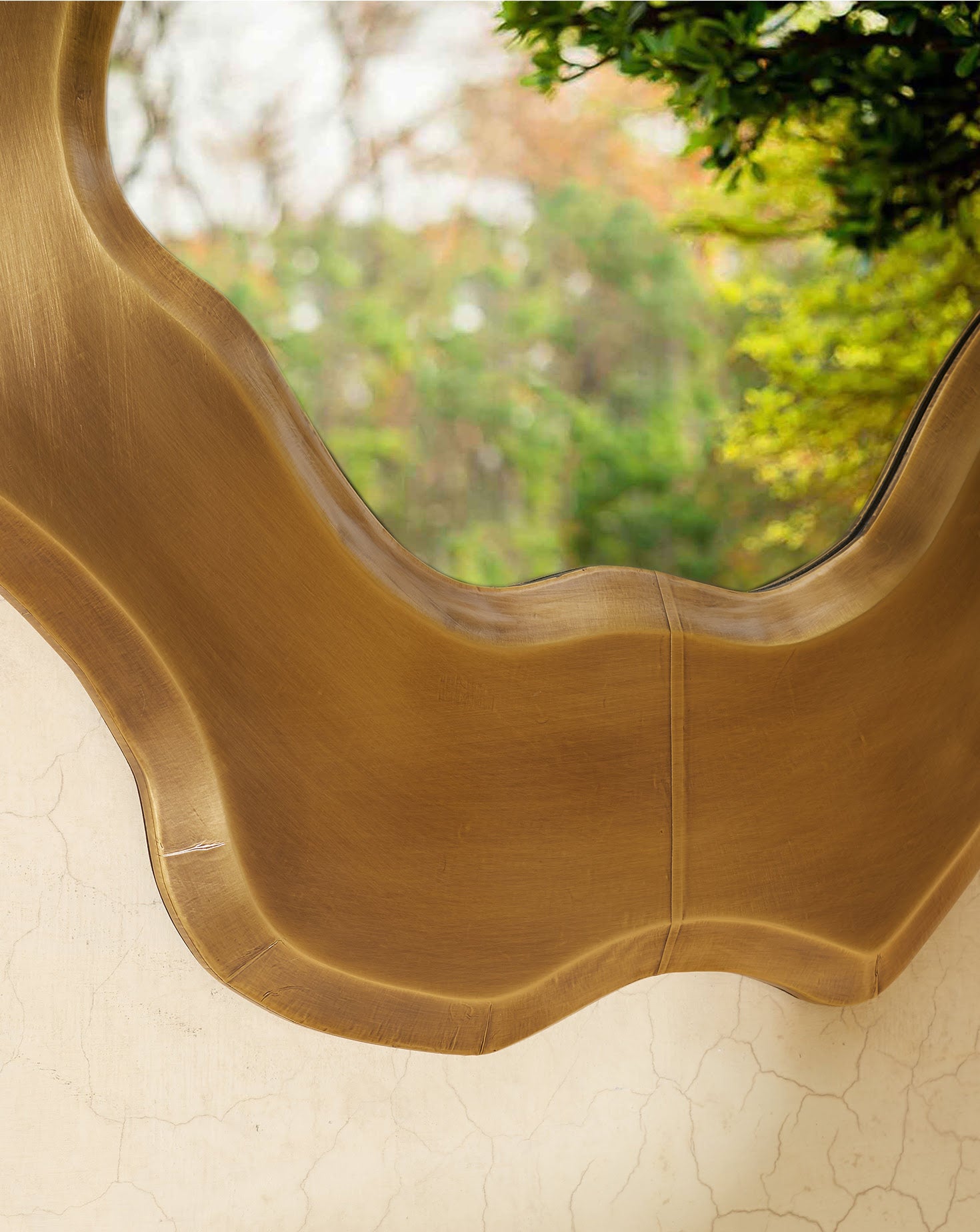 Amorfa Brass Mirror Sage Living
