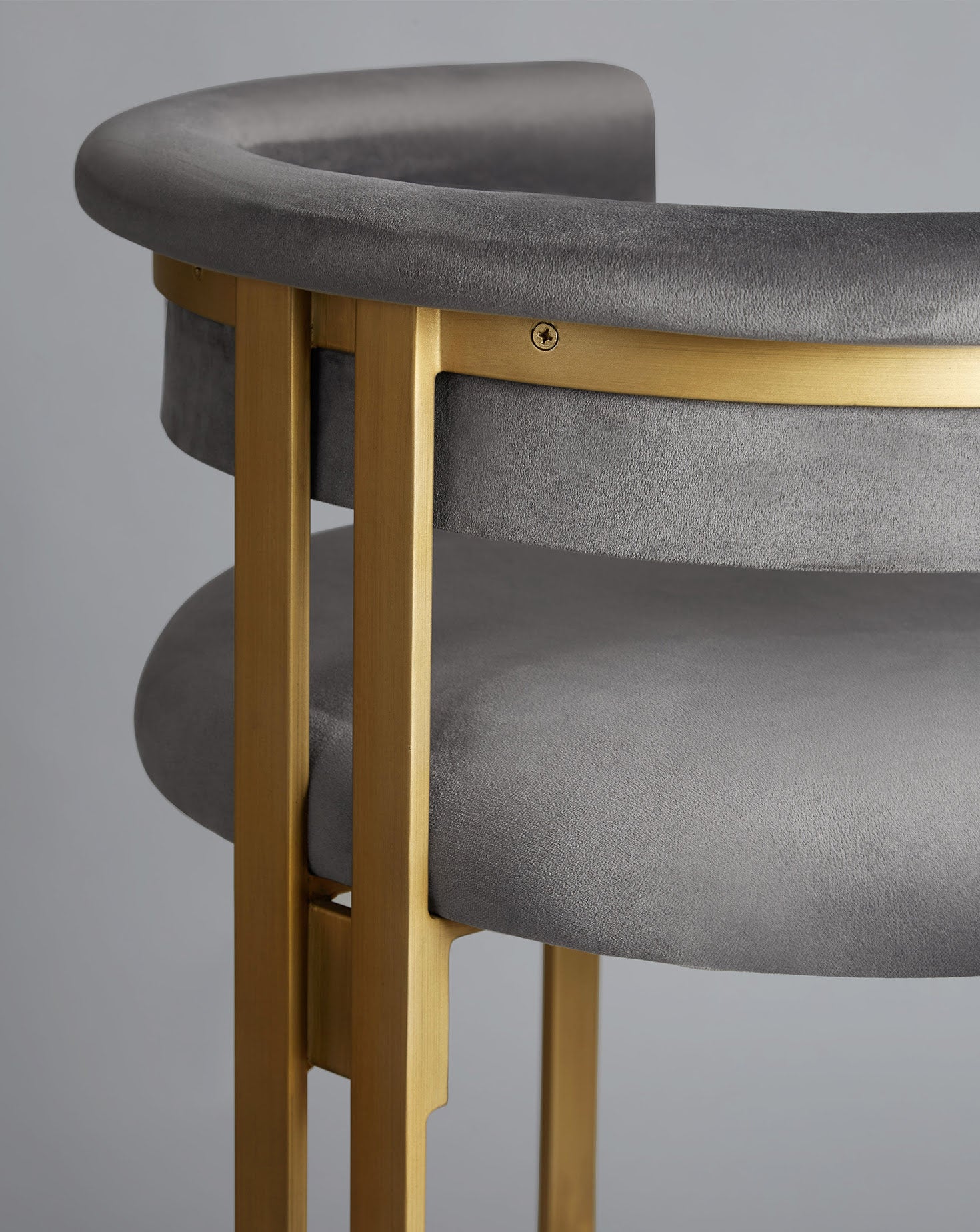 Linear Grey and Brass Bar Chair Sage Living