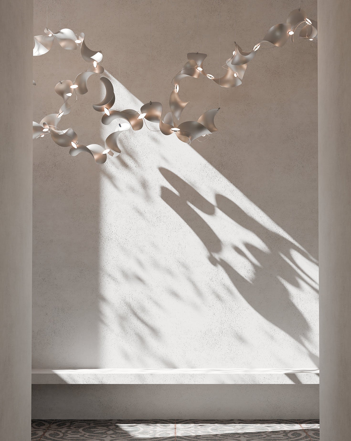 Dune 20 Spiral Chandelier