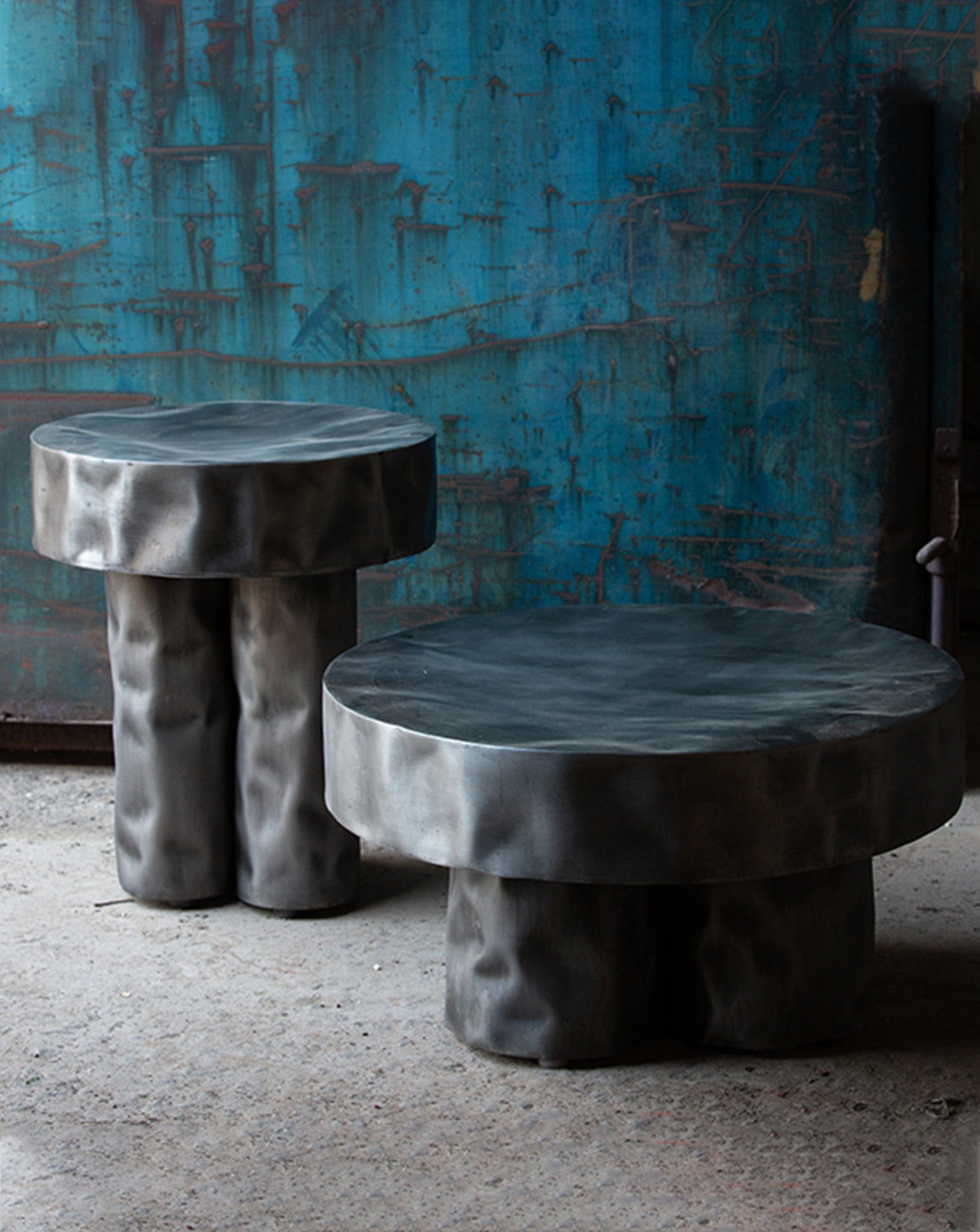 Set of 2 Tronco Stump Accent Tables Nitush - Aroosh