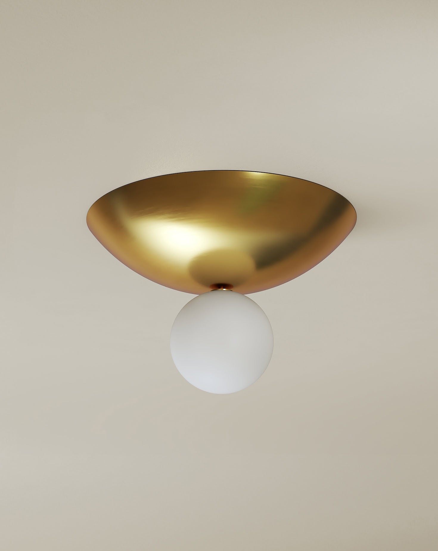 Up and Down Glass and Metal Pendant