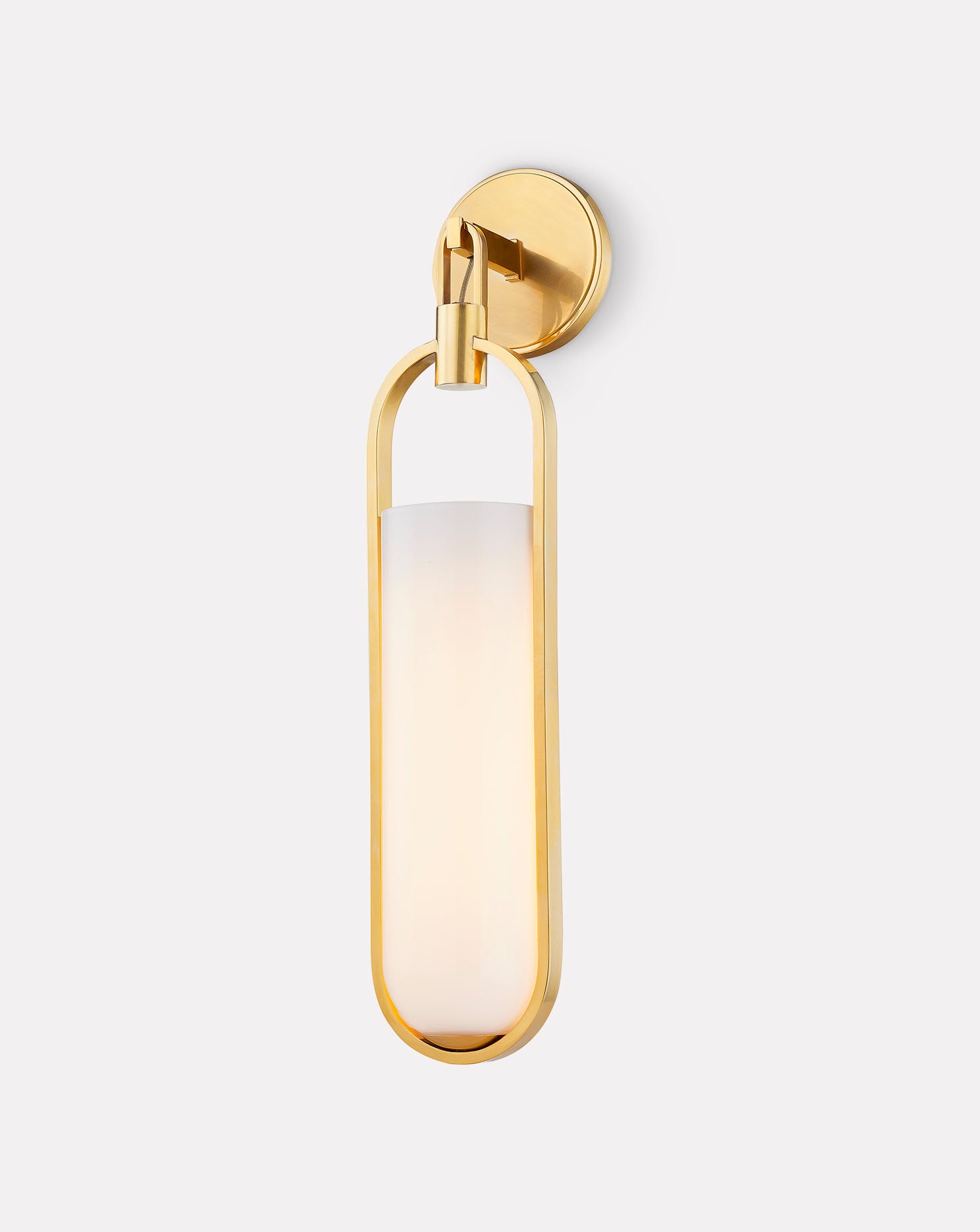 Lorimer White and Gold Wall Sconce